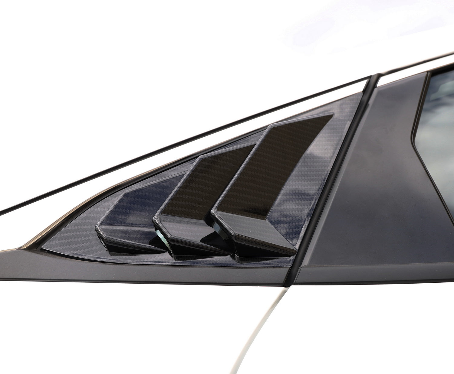 Carbon Fiber Rear Side Window Scoop Air Vent for 2016-2021 Honda Civic Sedan - High Performance Cooling & Style Upgrade for Street Racing & Car Enthusiasts