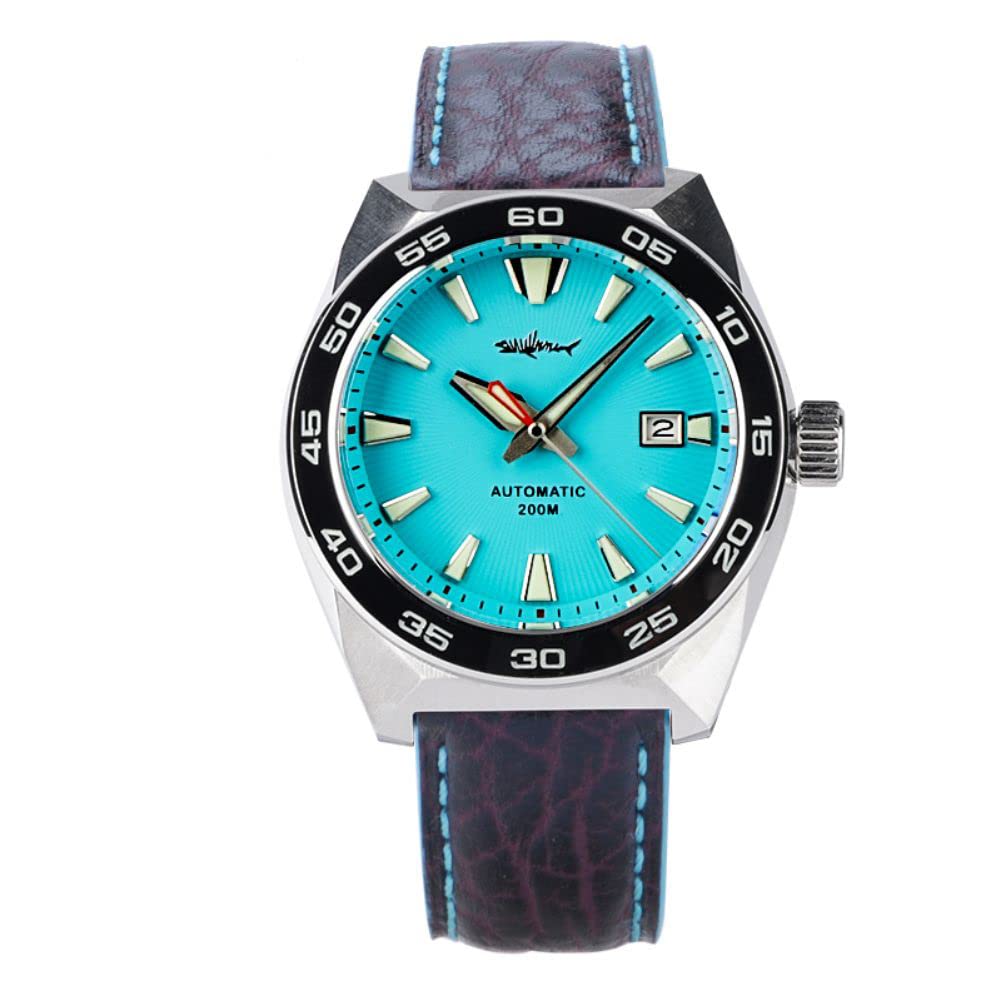Heimdallr Men's Automatic Diver Watch - Stainless Steel NH35A Movement, Sapphire Crystal, Super C3 Luminous, 20ATM Water Resistant with Leather Strap | Perfect for Scuba Diving, Swimming & Outdoor Adventures