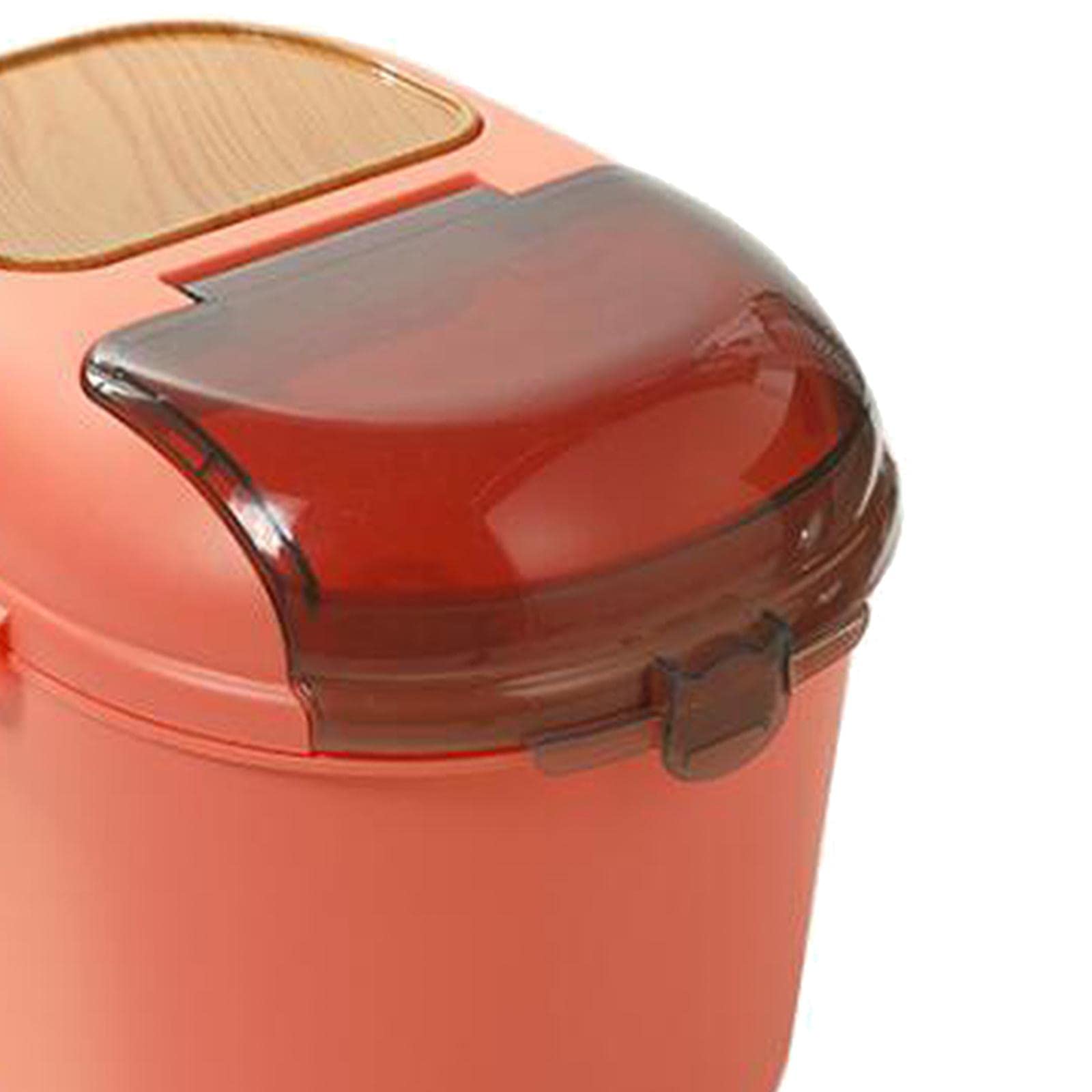 Premium Pet Food Storage Container with Transparent Lid - Airtight Dry Cat & Dog Food Bin in Pink | Pet Supplies for Dogs & Cats | Perfect for Kitchen, Pantry, or Pet Feeding Station Organization