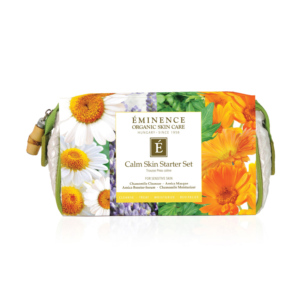 Eminence Organics Calm Skin Starter Set - Soothing Facial Care Kit for Sensitive & Dry Skin | Hydrating & Anti-Redness Skincare Routine | Perfect for Daily Use & Post-Treatment Recovery