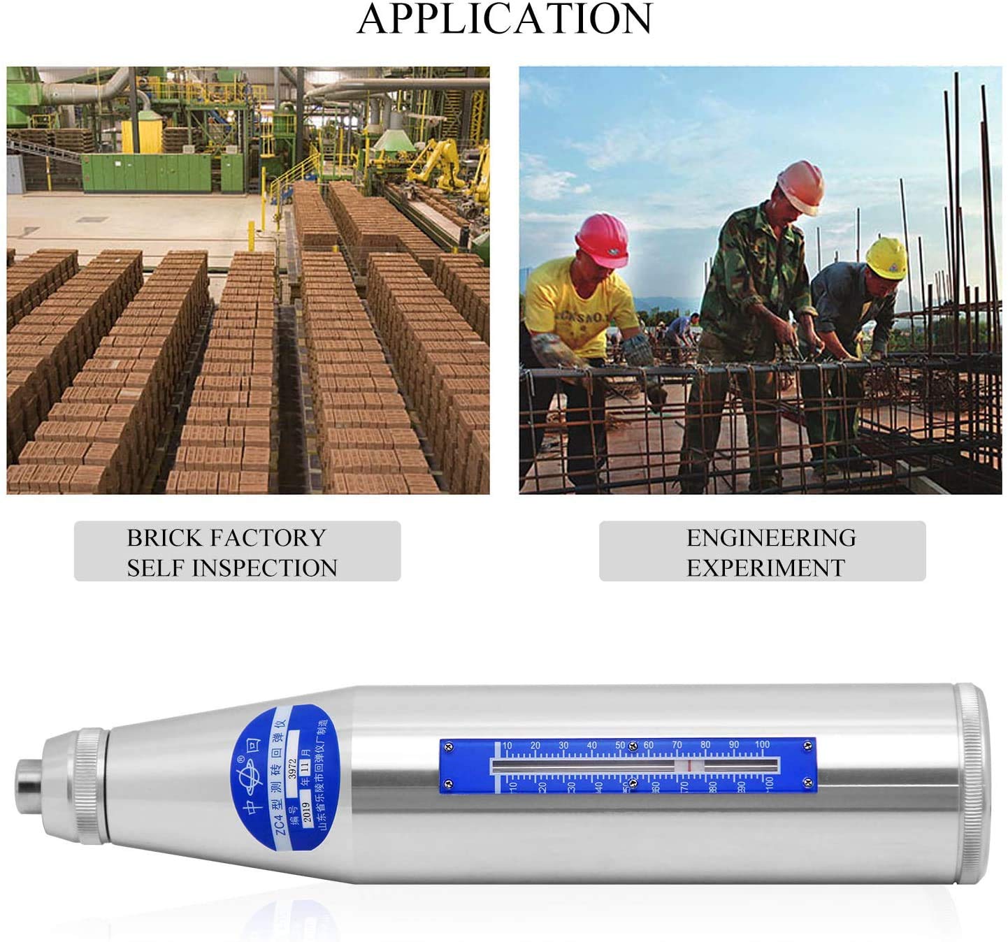 CGOLDENWALL ZC4 Side Brick Rebound Hammer Tester - Professional Concrete Strength Testing Tool for Construction & Engineering Projects - Perfect for Quality Control in Building Inspection and Material Analysis
