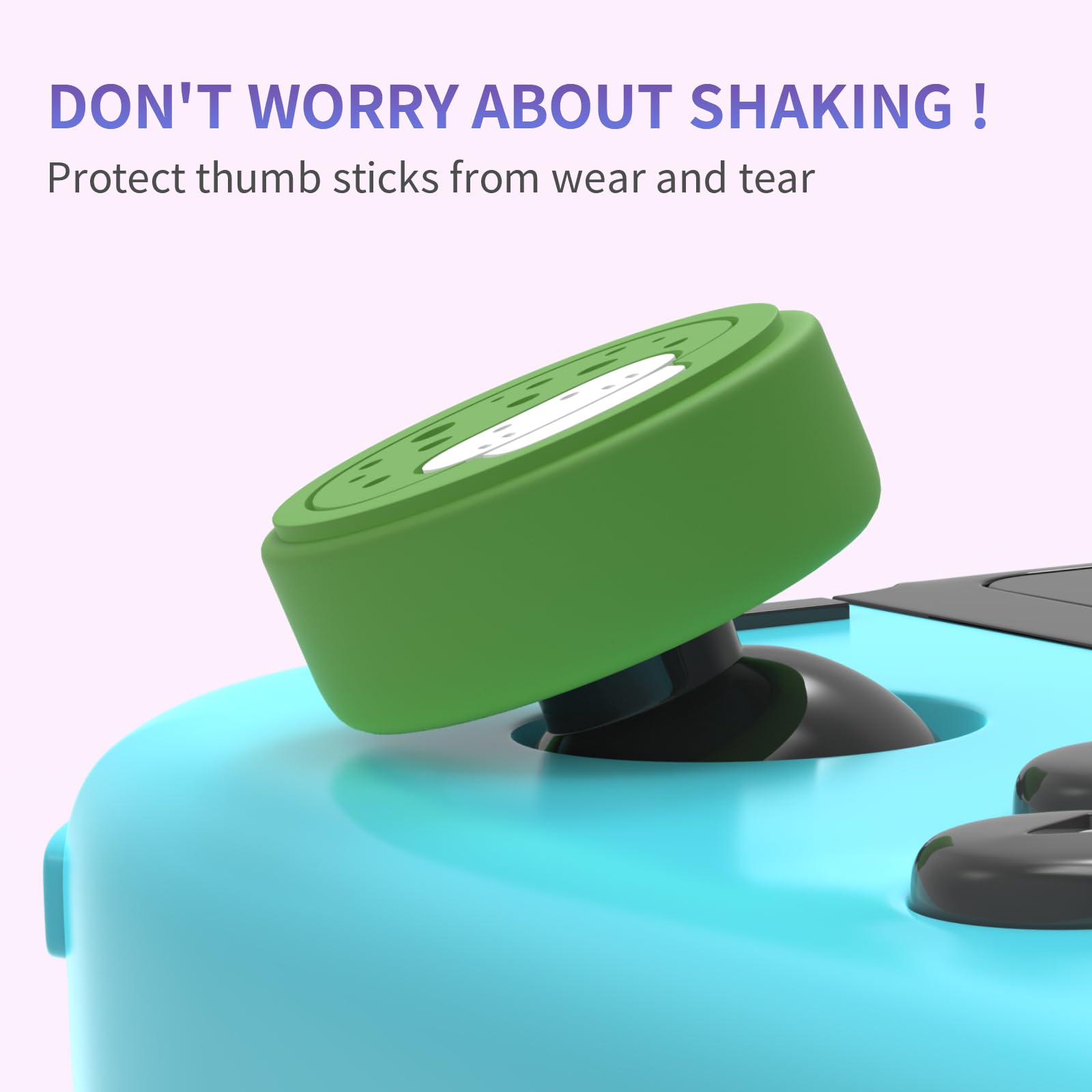 6PCS Cute Mushroom Silicone Joycon Thumb Grip Caps - Kawaii Joystick Cover Compatible with Nintendo Switch/OLED/Switch Lite (Mixed Colors) - Perfect for Gaming Comfort & Controller Protection