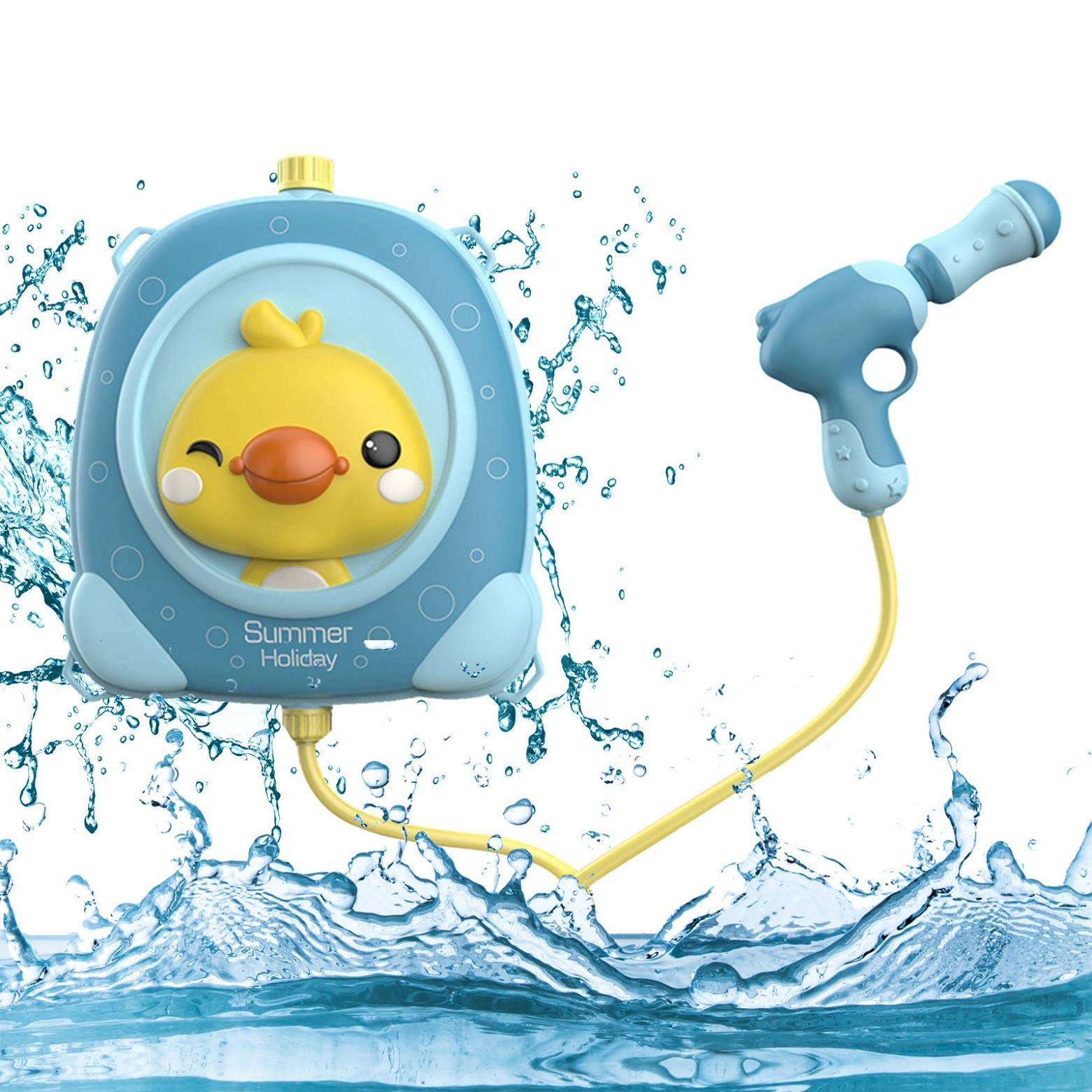 **Kids Water Spray Backpack Toy - Pull Out Water Gun for Outdoor Summer Fun, Pool & Beach Play, Perfect Children's Day Gift (Cooling Water Jet Toy for Hot Days)**