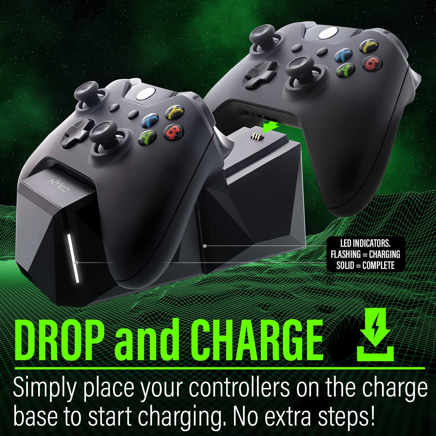 Nyko Power Kit Plus for Xbox One - Rechargeable Battery Pack with 2 Batteries & Micro-USB Charging Cable - Compatible with Xbox One Controllers (Not for Xbox Series S/X or Home Button Controllers) - Perfect for Long Gaming Sessions & Wireless Play