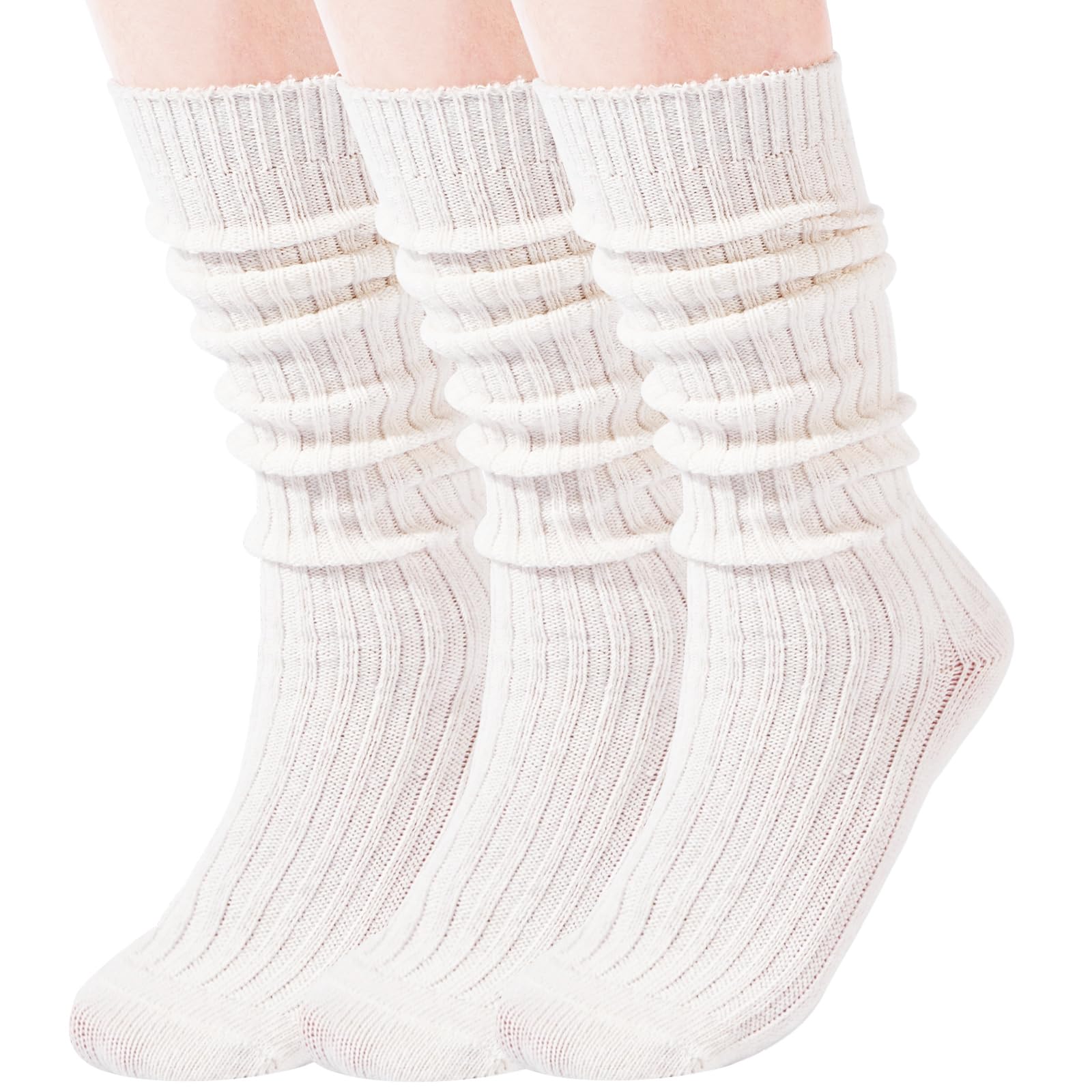 Warm Wool Knee High Socks for Women - Winter Boot Socks for Cold Weather