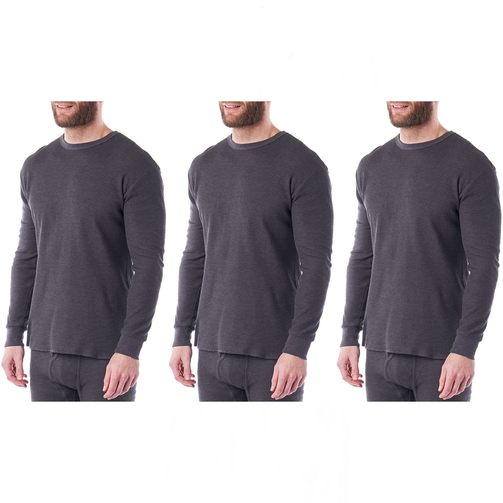 Alpine Swiss Men's Thermal Long Sleeve Henley Shirt - Waffle Knit Base Layer for Cold Weather - Perfect for Winter Hiking, Skiing & Outdoor Activities
