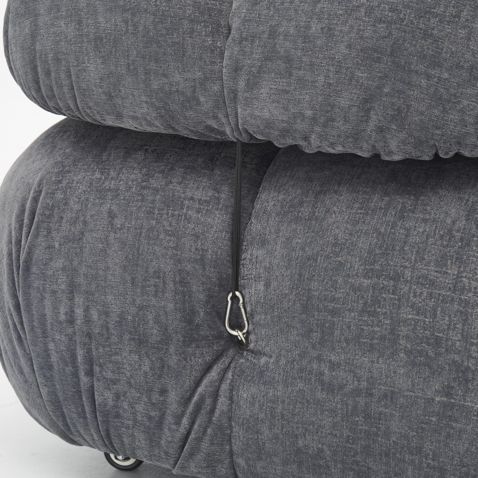 Creative Co-Op Mimosa Modular Sectional Sofa Set - Grey Fabric Upholstered Living Room Furniture for Small Spaces & Modern Apartments | Perfect for Lounging, Entertaining & Relaxing
