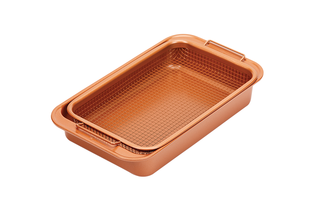 Copper Chef Nonstick Bakeware Set - 5-Piece Oven Safe Baking Pans for Crispy & Even Cooking - Perfect for Cookies, Cakes, Roasting Veggies & Family Meals