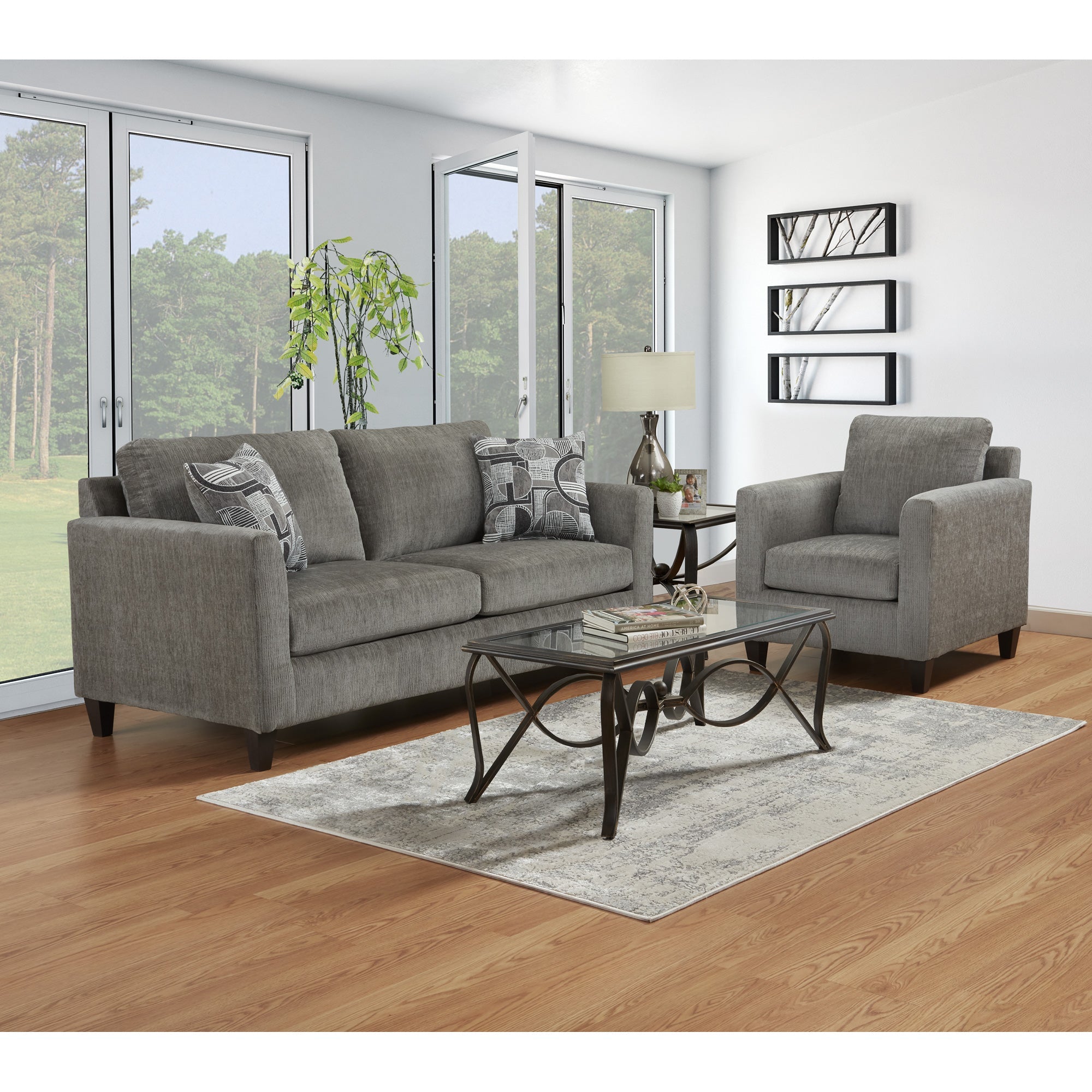 Kyla Charcoal Chair - Modern Accent Chair for Living Room, Bedroom & Office - Stylish Lounge Seating with Comfortable Cushion