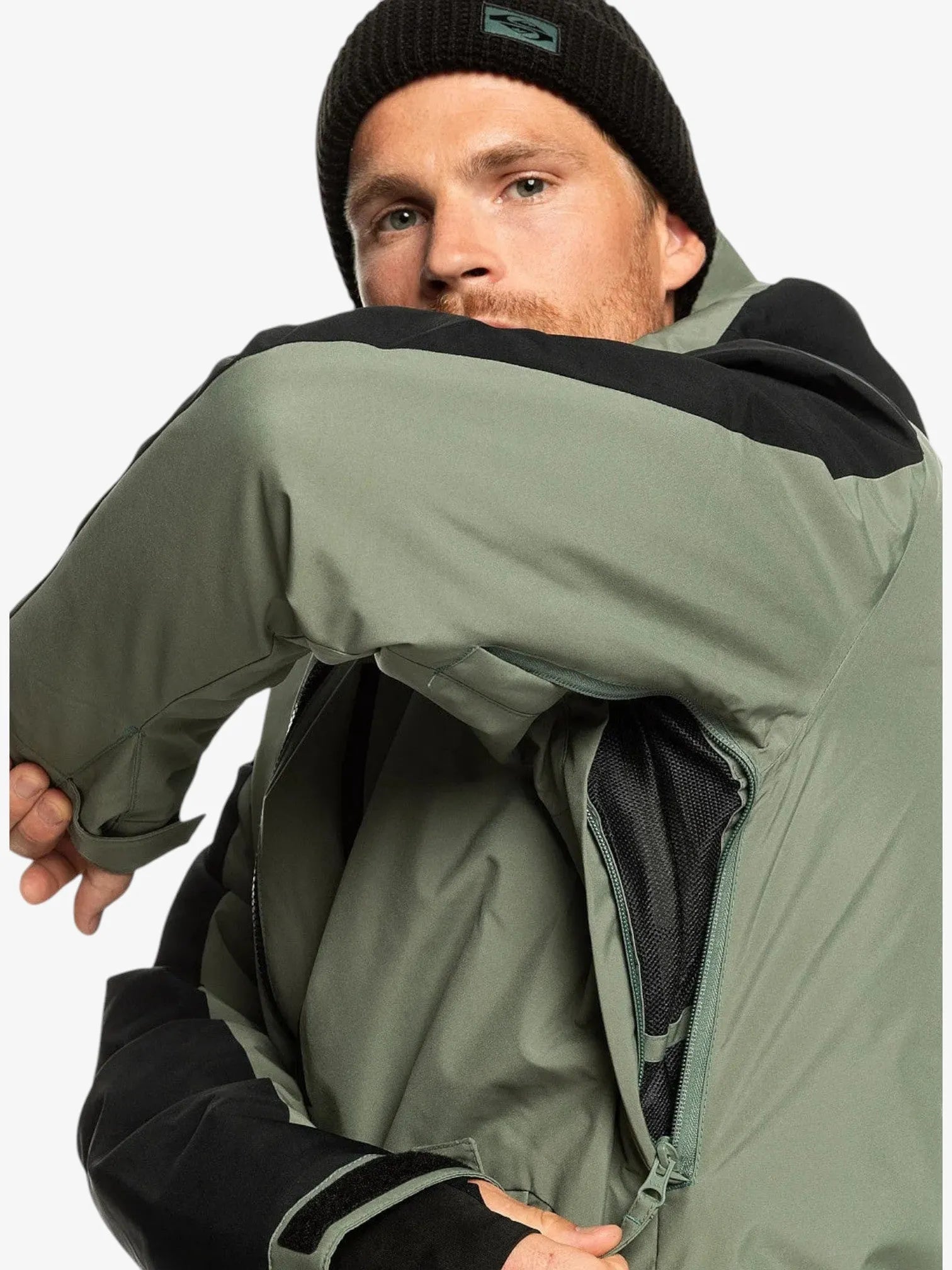 Quiksilver Mission Block Snow Jacket - Waterproof Winter Coat for Men & Women - Skiing, Snowboarding & Outdoor Adventures