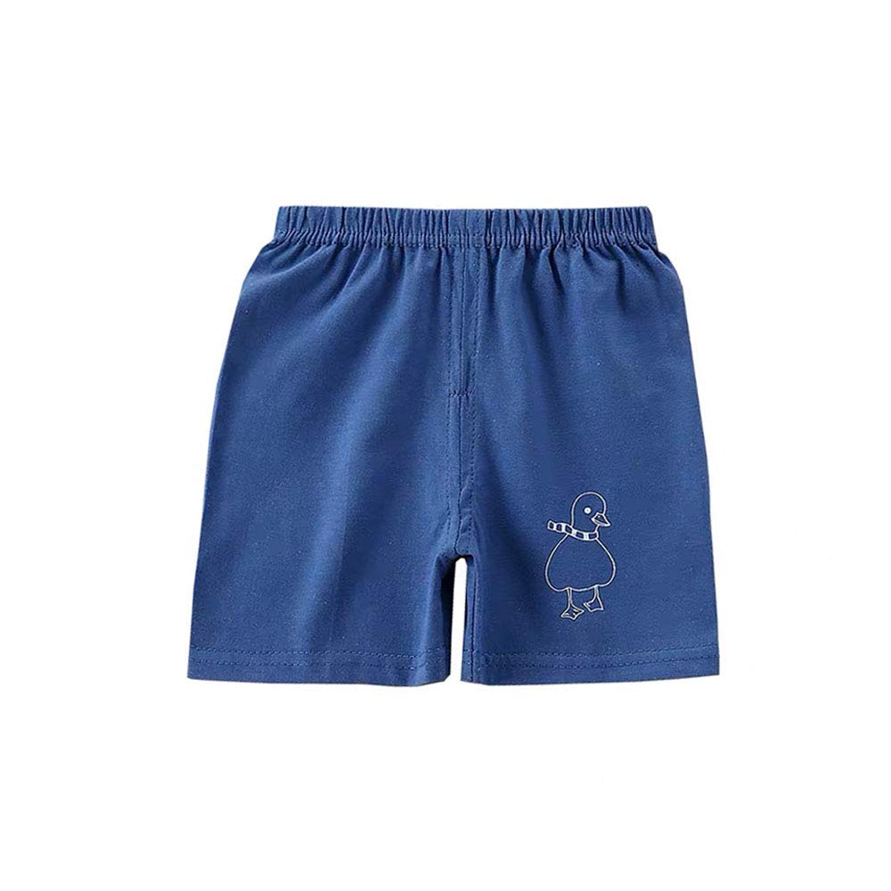 Boys' Elastic Waist Cotton Shorts - Comfortable Pull-On Toddler Short Pants for Summer | Playtime, Beach & Outdoor Activities