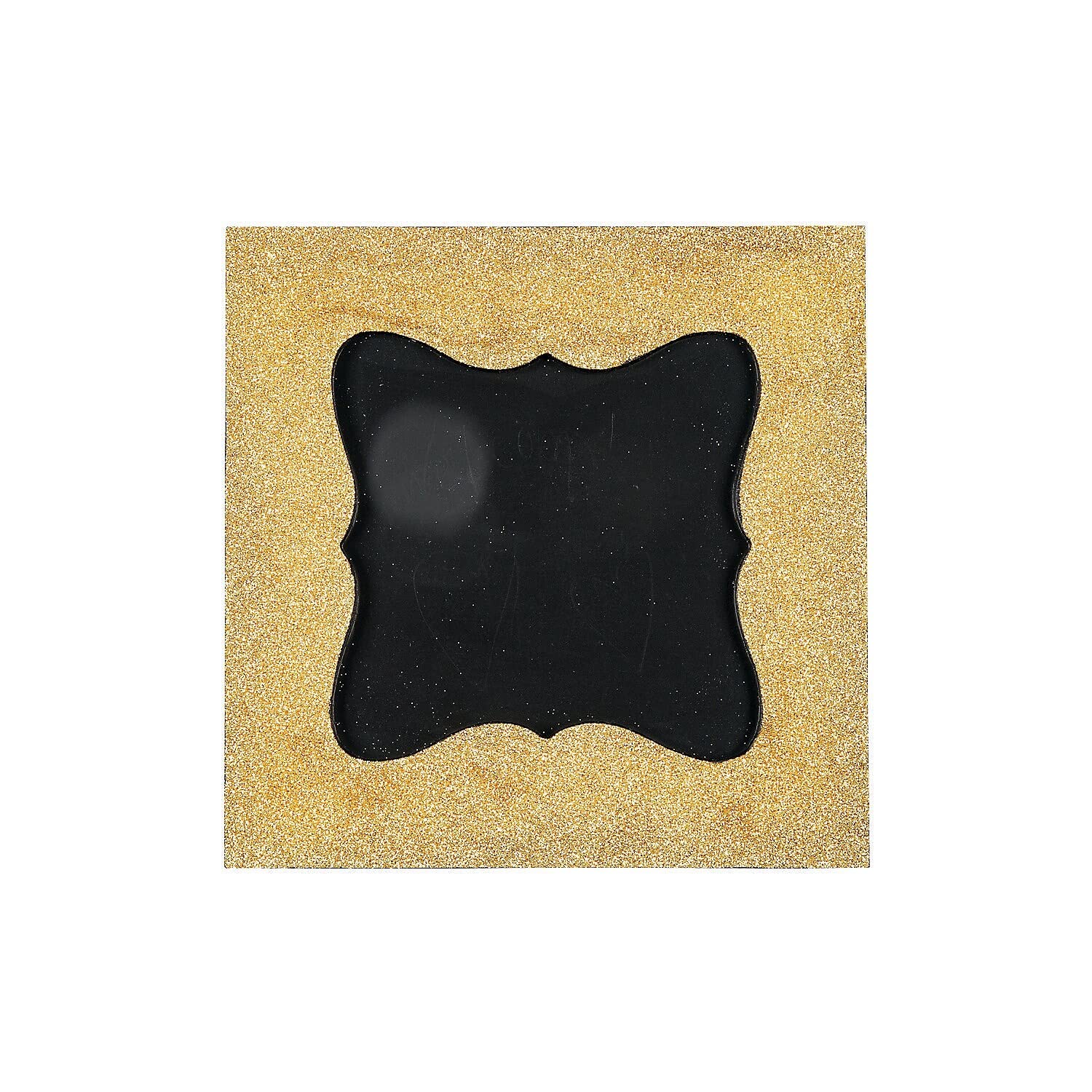 Gold Glitter Chalkboard Frame - 1 Piece Wooden Decorative Sign for Home, Kitchen, or Classroom - Perfect for DIY Projects, Menu Boards, and Wall Decor