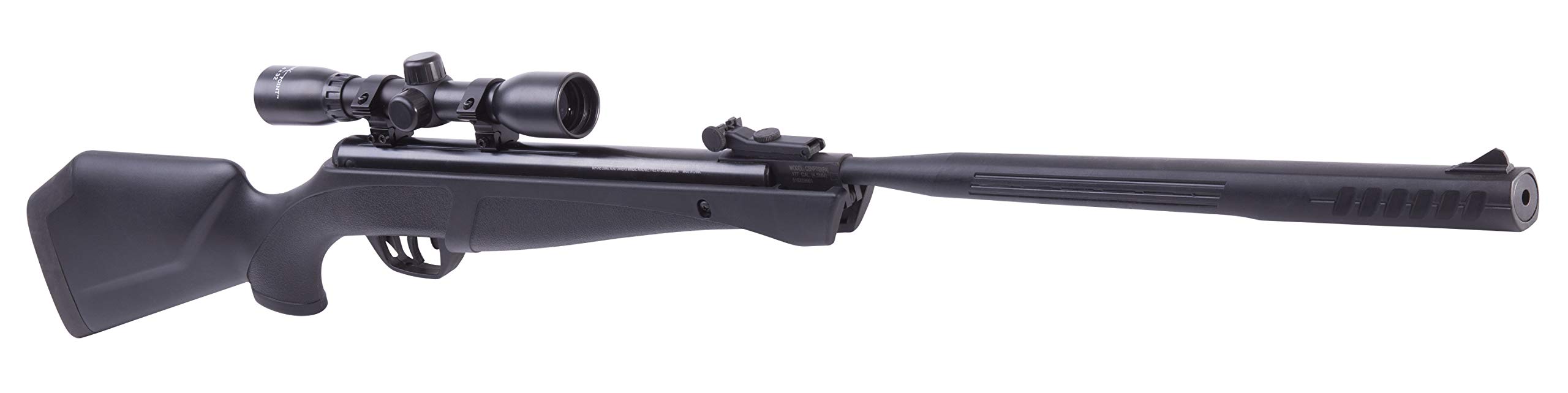 Crosman Shockwave NP QuietFire Air Rifle - .22 Caliber Break Barrel Pellet Gun with Noise Dampening Technology for Hunting & Target Shooting
