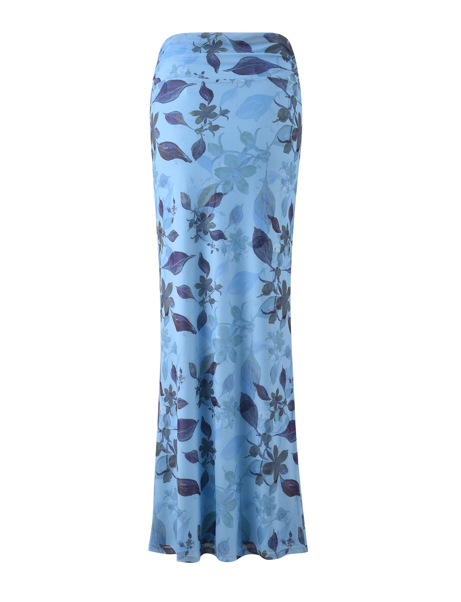 MARIETTA SKIRT in Blue Watercolor Print - Flowy Midi Skirt for Women | Perfect for Summer Outfits, Beach Vacations & Boho Fashion