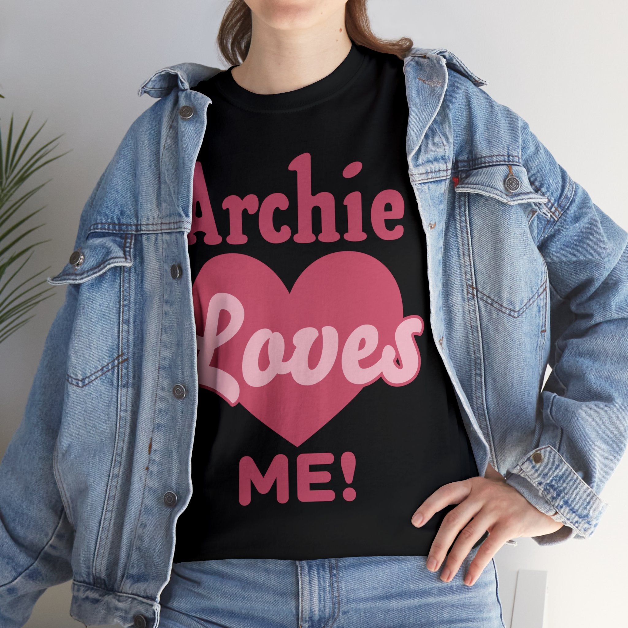 Archie Loves Me! Unisex Graphic T-Shirt - Heavy Cotton Tee with Archie, Betty & Veronica - Perfect for Comic Fans, Pop Culture Lovers & Retro Style Outfits
