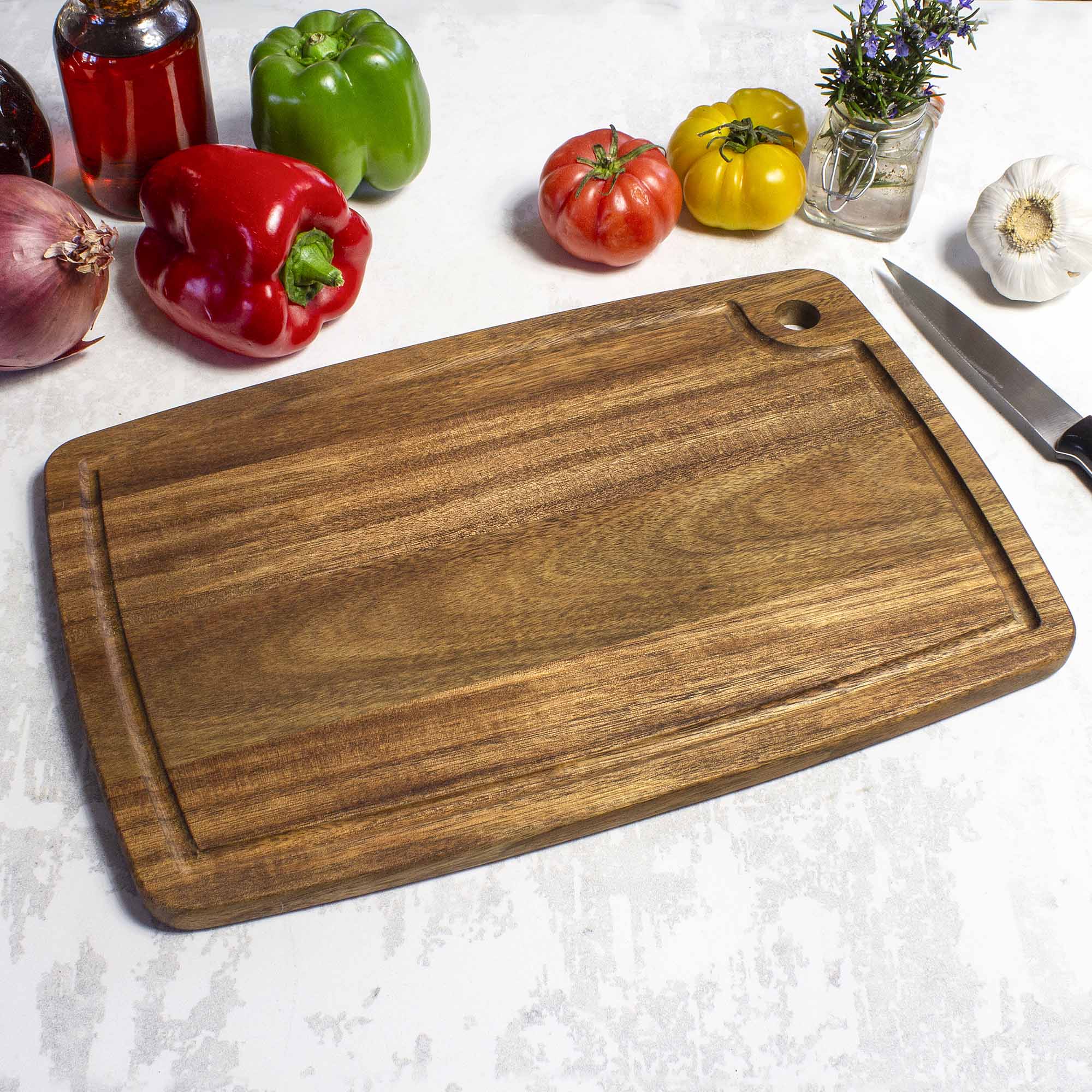 TB Home® Premium Bamboo Cutting Board with Juice Groove - 15
