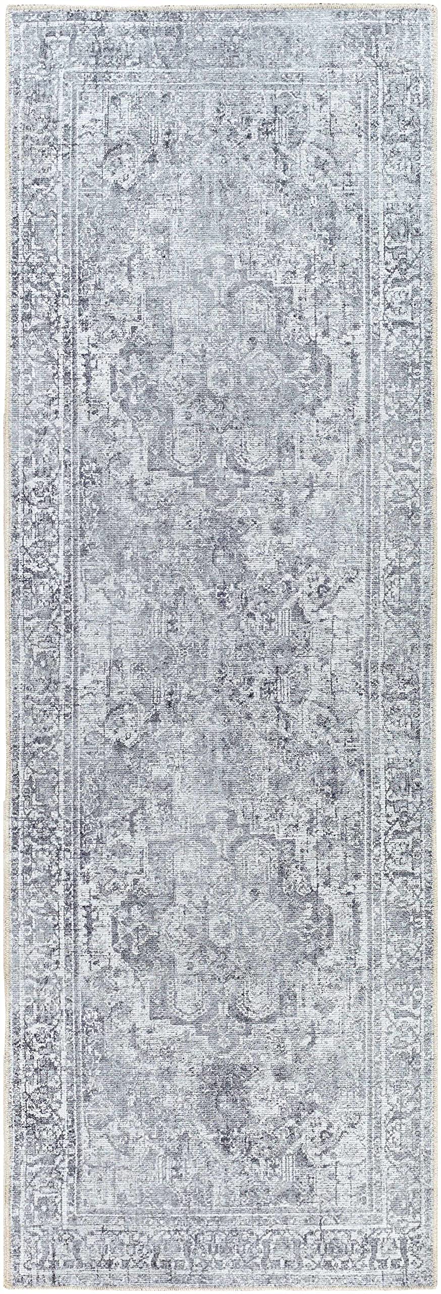 Hauteloom Aquino Soft Plush Machine Washable Area Rug - Gray - 7'10