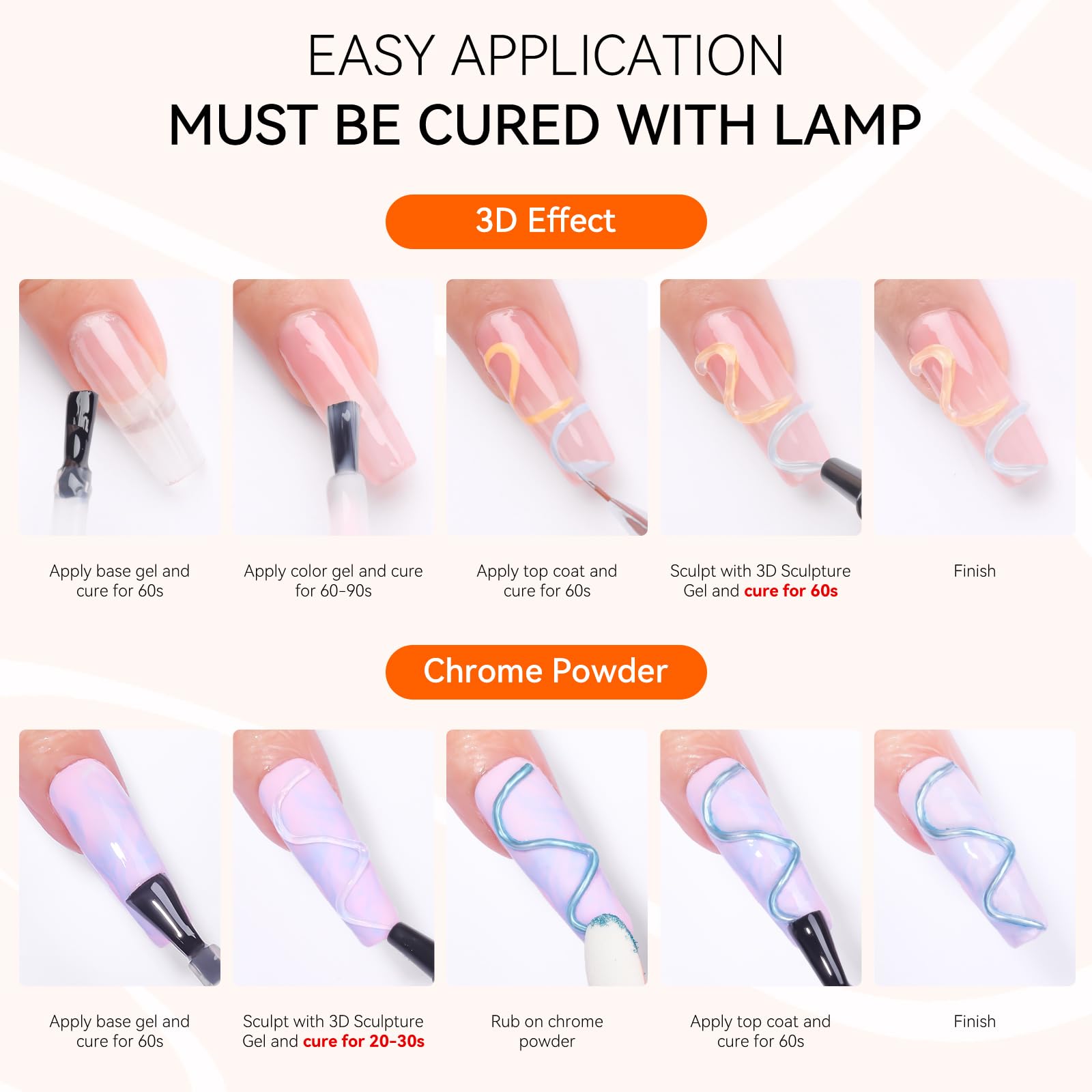 Makartt 3D Nail Gel - 15g No Wipe Clear Sculpting Gel Polish for DIY Nail Art, Drawing, Molding & Decoration | Professional Nail Glue for Salon & Home Manicures