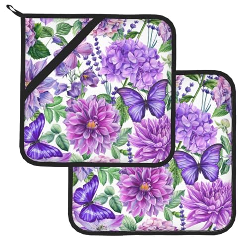 Floral Butterfly Purple Violet Flower