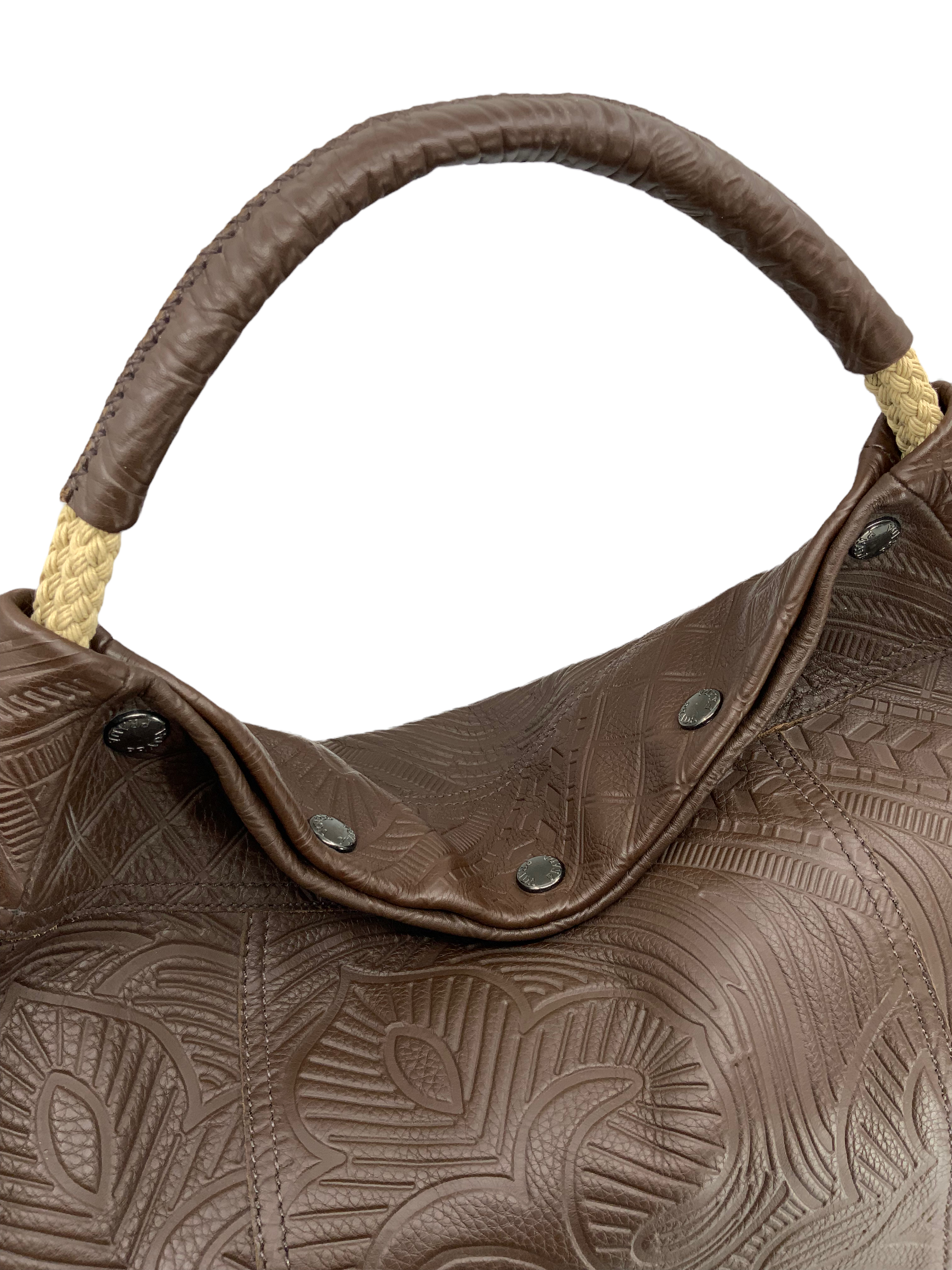 Prada Embossed Leather Large Hobo Bag for Women | Luxury Designer Handbag | Perfect for Work, Travel & Everyday Use