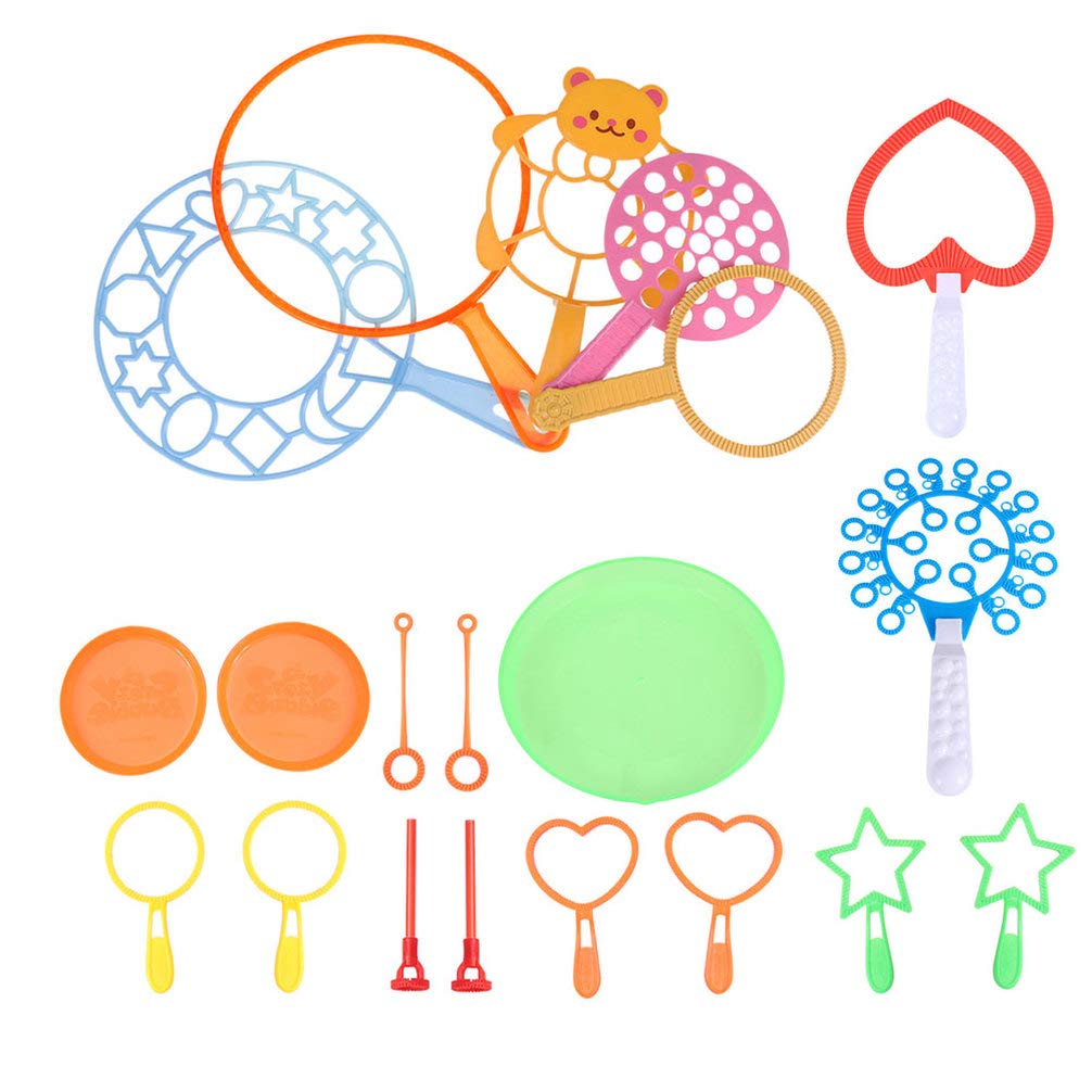 TOYANDONA 20pcs Bubble Wands Set - Bubble Maker & Blower Toys for Toddlers & Kids - Perfect for Outdoor Play, Birthday Parties, Summer Games & Backyard Fun