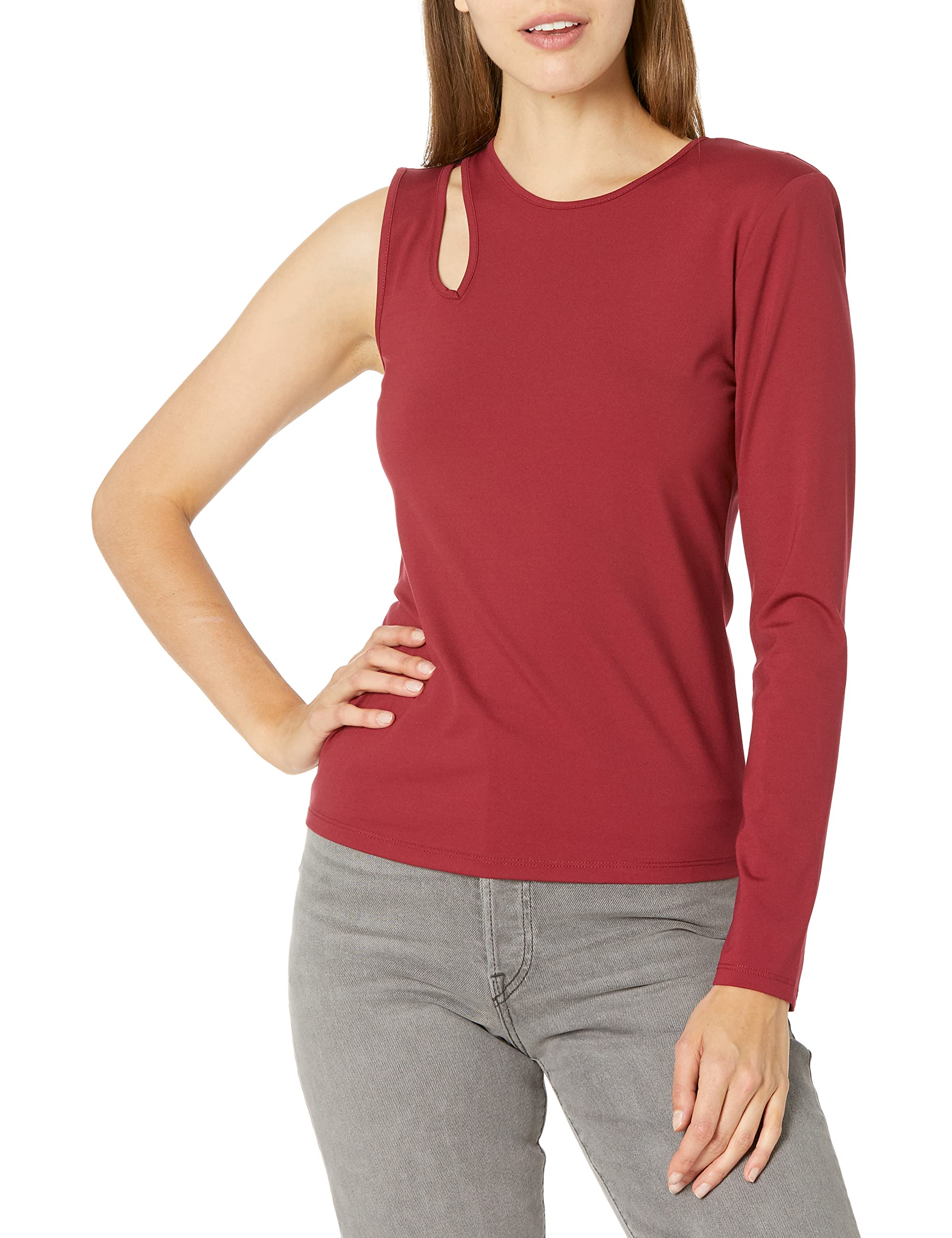 BCBGMAXAZRIA Women's Long Sleeve Cut Out Blouse - Elegant Fashion Tops for Work, Party & Night Out