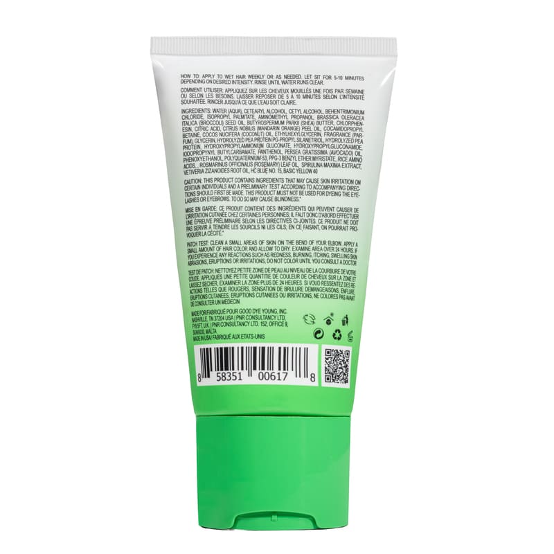 Good Dye Young DyePosit Semi-Permanent Green Hair Mask - Vegan & Cruelty Free Conditioning Treatment for Vibrant Color - Perfect for DIY Hair Coloring at Home