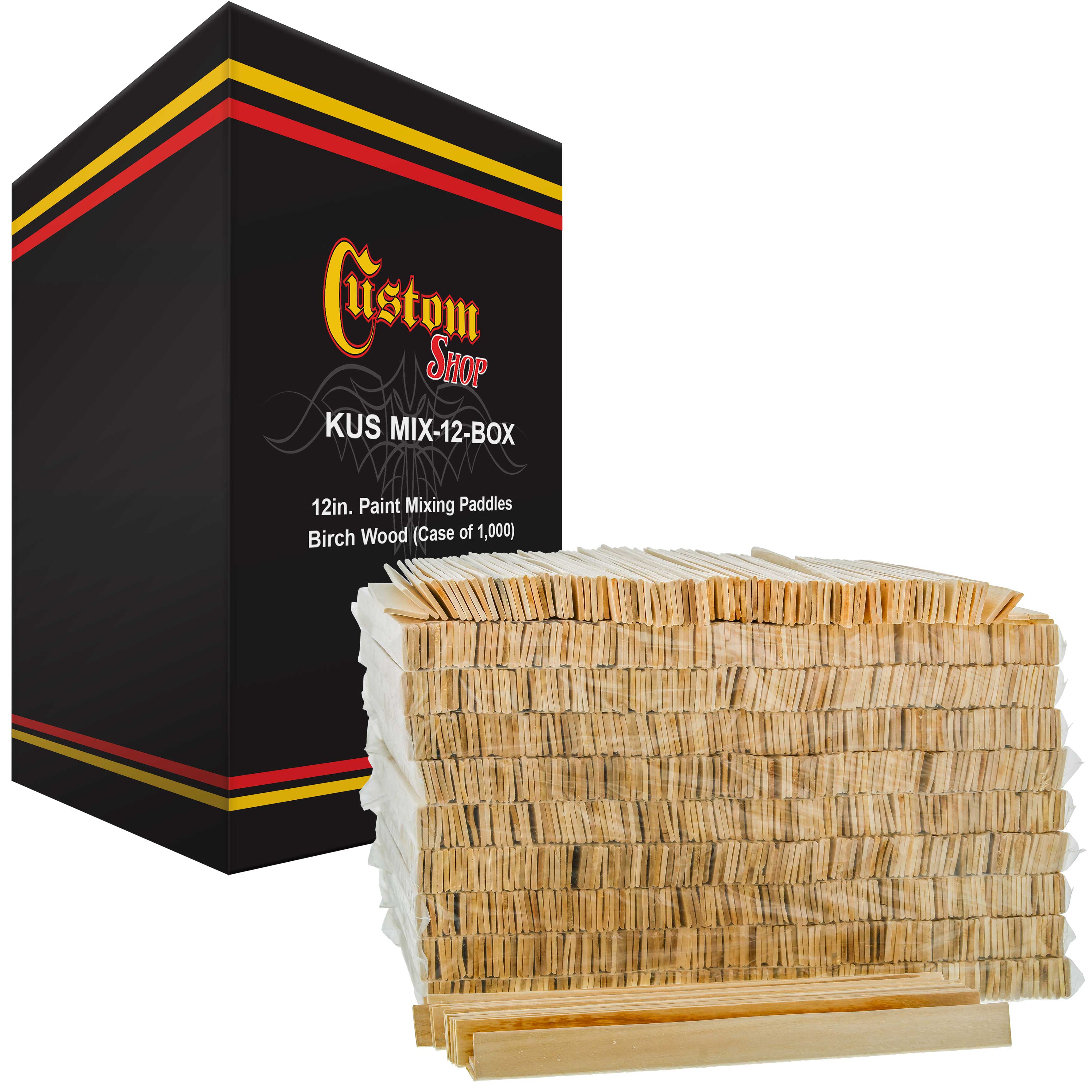 Premium 12 Inch Wooden Craft Sticks - 1000 Pack for DIY Wood Crafts, Epoxy Resin Mixing, Painting & Stirring - High-Quality Wooden Paddles for Artists, Hobbyists & Professionals