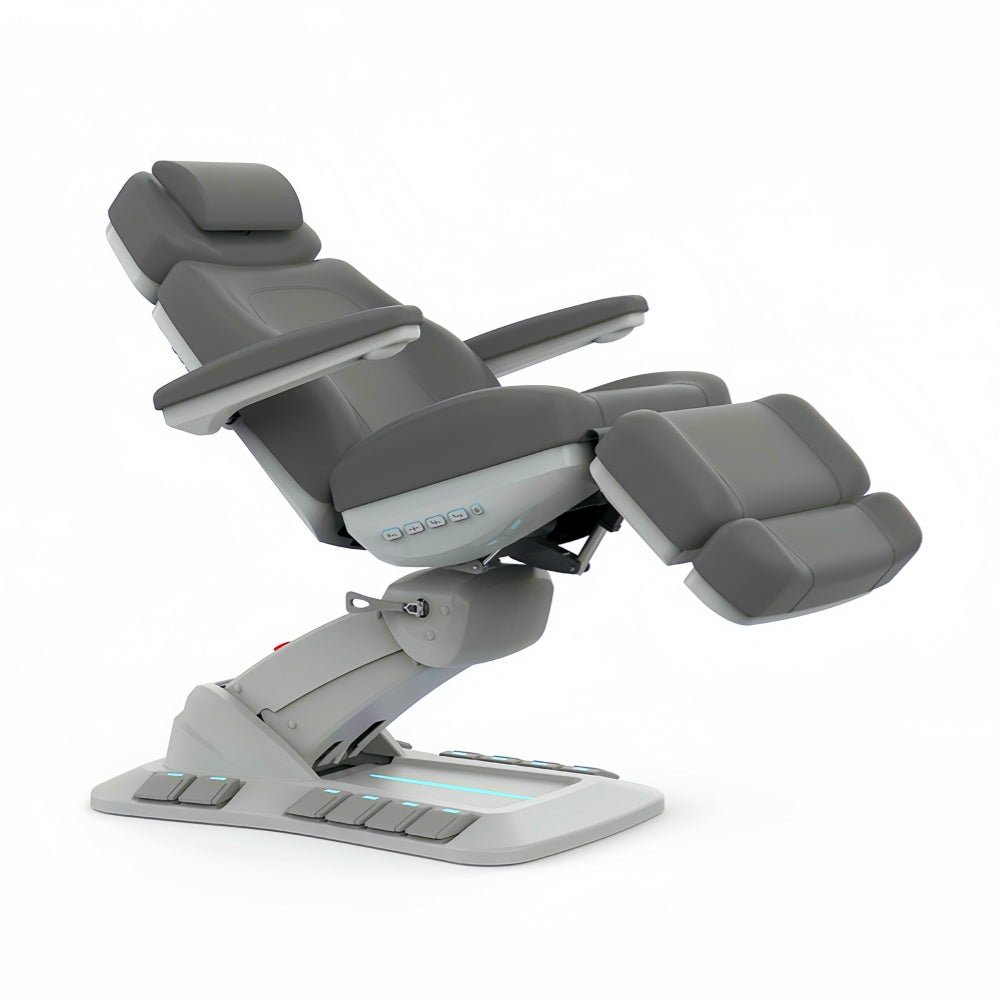 SilverFox 2246EBN Electric 4-Motor Professional Facial Bed with Memory Function - Adjustable Esthetician Chair for Spa & Salon Treatments, Includes Hand Remote, Paper Holder & Foot Cover Package - Perfect for Facials, Massage & Skin Care Procedures
