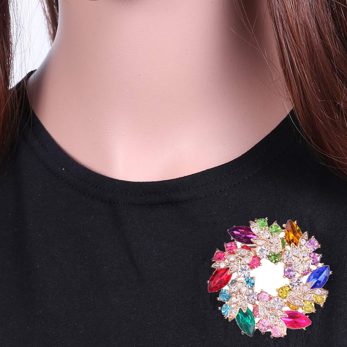 Seven Wolves Rhinestone Brooch Pin for Women - Wedding & Banquet Jewelry