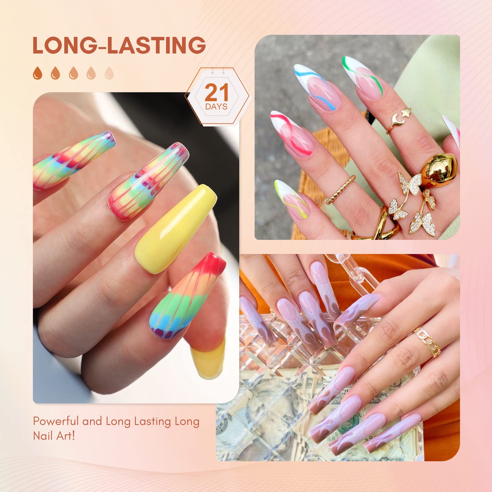 SAVILAND Gel X Nail Glue & Prep Kit - 15ml Non-Acid Nail Dehydrator & Primer for Strong Gel Polish & Press On Nails | 6-in-1 Super Strong Adhesive for DIY Nail Art & Gel X Extension | Perfect for Salon Professionals & At-Home Manicures