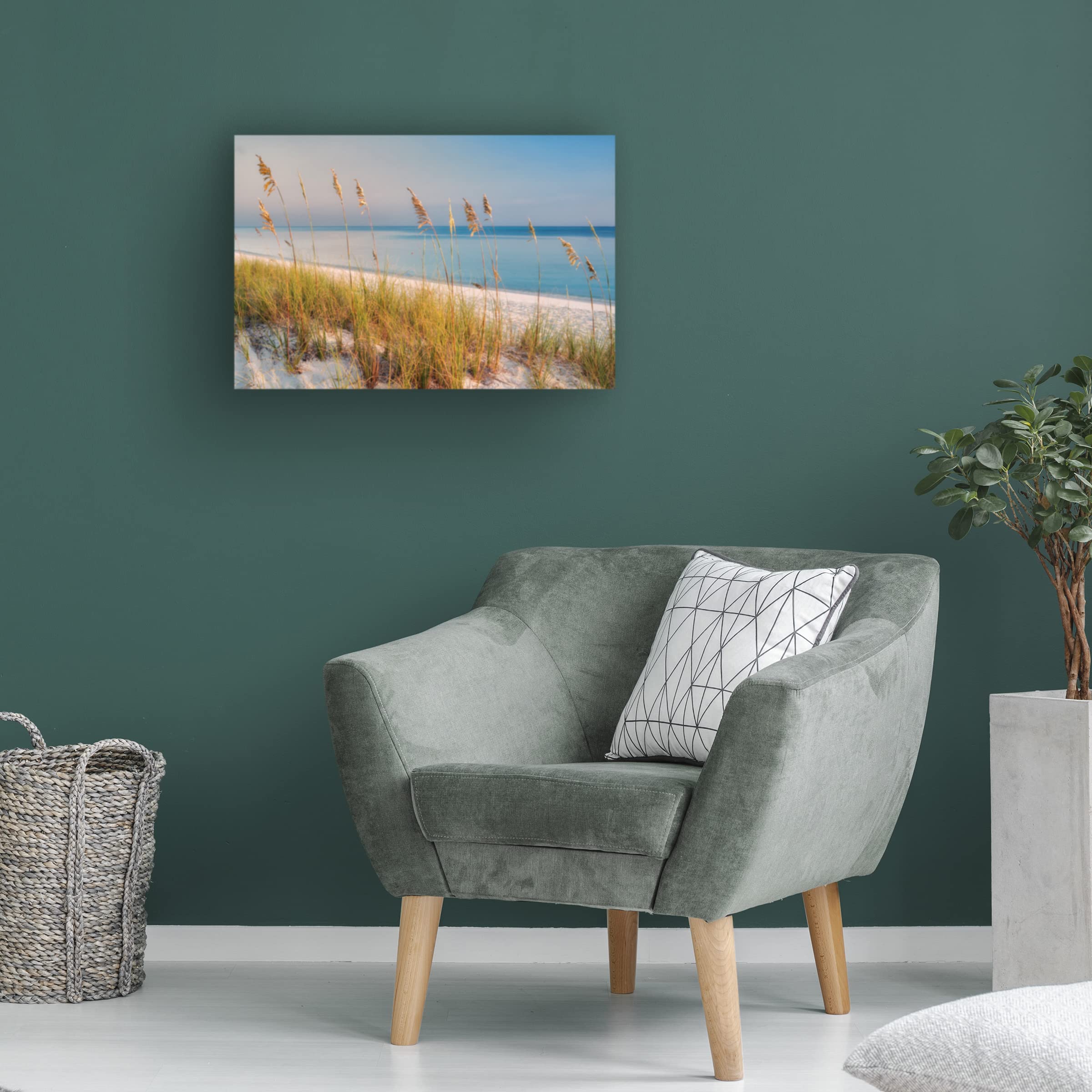 Dennis Frates 'Sea Oat Grass 1' Canvas Wall Art Print - Coastal Beach Decor for Living Room, Bedroom & Office | Trademark Fine Art Collection
