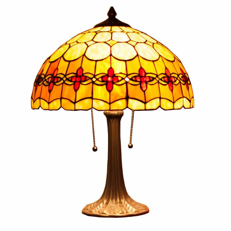 Vintage Atlantic Tiffany Table Lamp - Handcrafted Stained Glass Shade - Elegant Home Decor for Living Room, Bedroom & Office