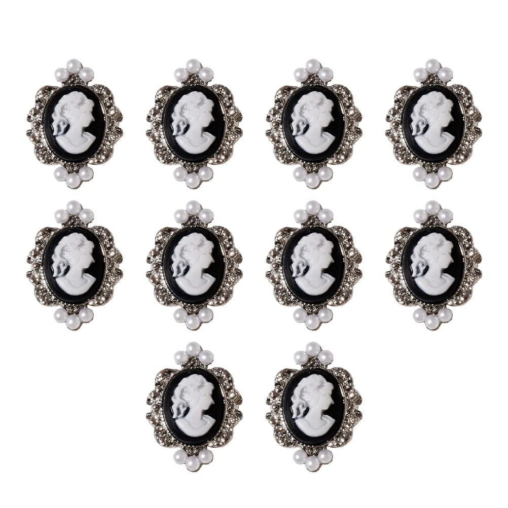 10 Pcs Nail Art Charms - Cute Nail Decals & Decorative Stickers for Women - Perfect for DIY Manicures, Nail Art Designs, and Party Nail Decorations