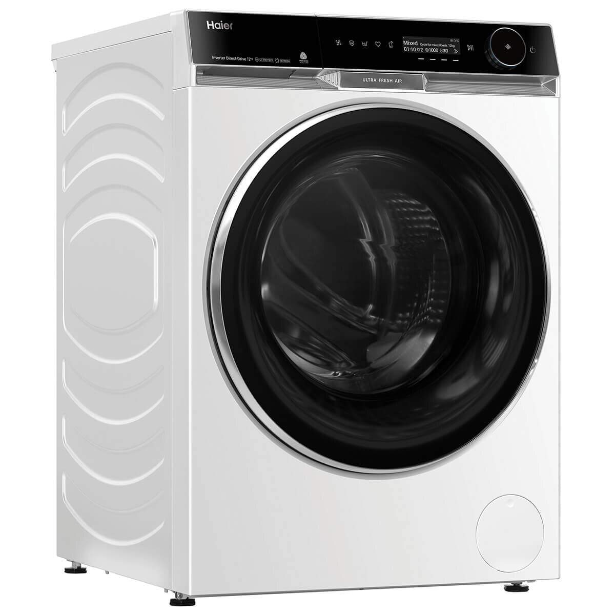 Haier 600 Series 12kg Front Load Washing Machine with UV Protection - Energy Efficient, Quiet Operation - Perfect for Large Families & Laundry Rooms (Model HWF12PXW1)