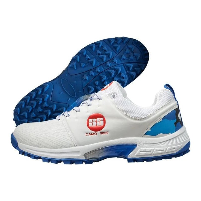 SS Camo 9000 Rubber Cricket Shoes - Non-Slip, Durable & Lightweight for Cricket Matches & Outdoor Sports