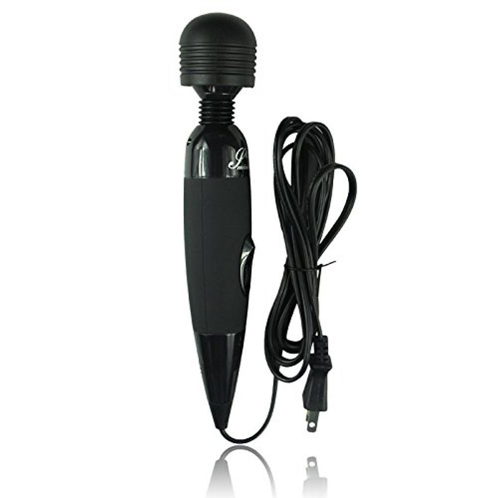 220V Electric Silicone Massage Wand - Powerful Handheld Body Massager for Neck, Back & Shoulder Pain Relief - Black - Perfect for Home Spa, Relaxation & Muscle Recovery