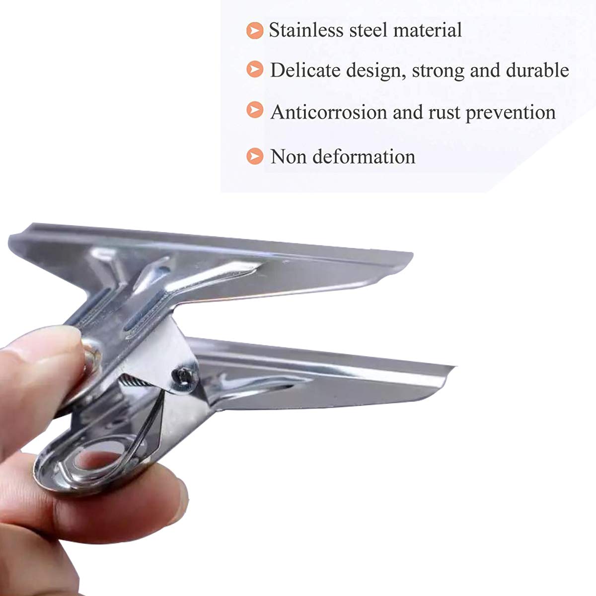 40PCS 2 Inch Stainless Steel Bulldog Binder Clips - Heavy Duty Hinge Clips for Office Documents, School Files, Photo Display & Home Organization (Silver) - Perfect for Bulletin Boards, Art Projects & Paperwork Management