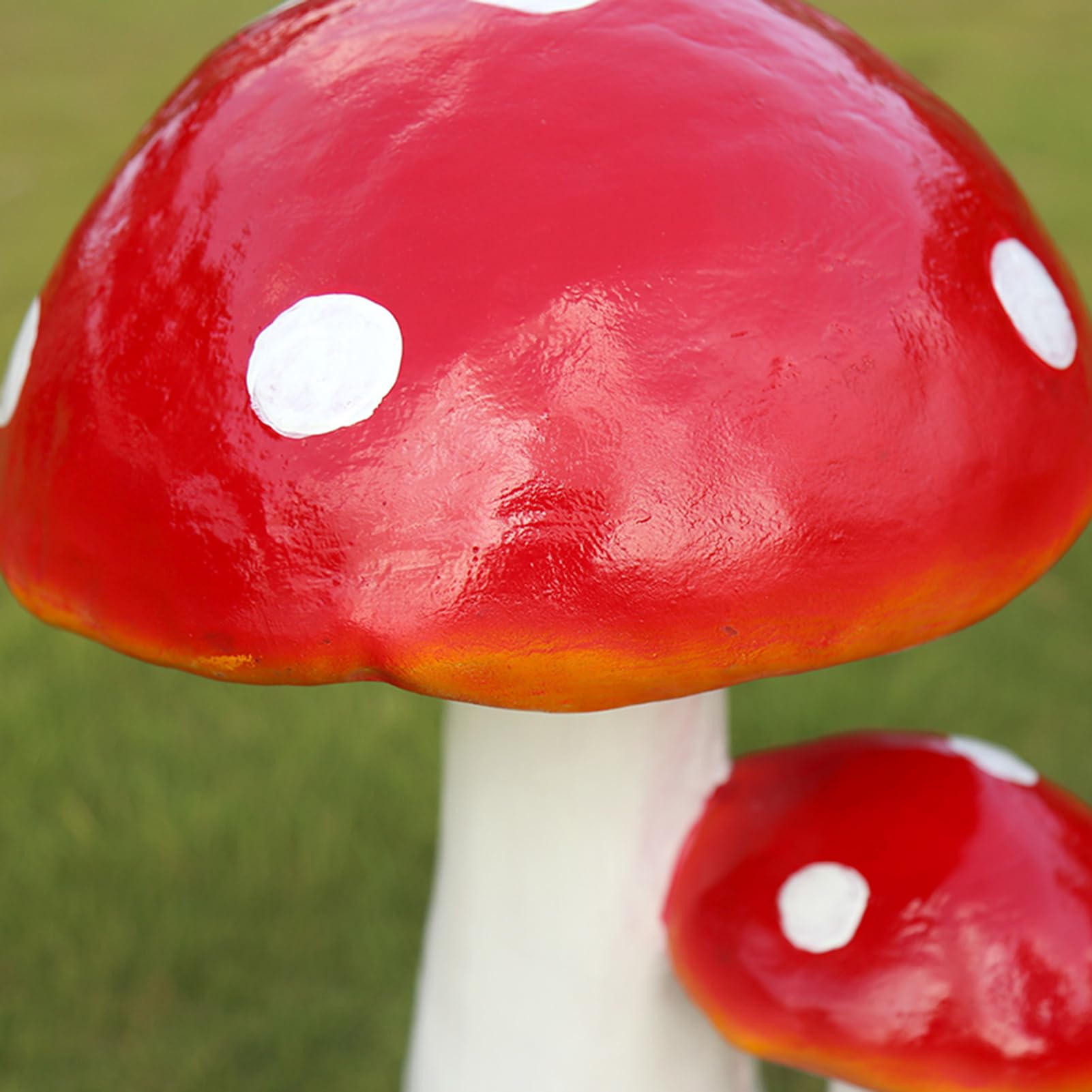 POCHY Garden Mushroom Figurines - Cute Resin Mushroom Sculptures for Micro Landscape, Flower Pot & Yard Decor - Perfect for Fairy Gardens, Terrariums, and Outdoor Lawn Ornaments