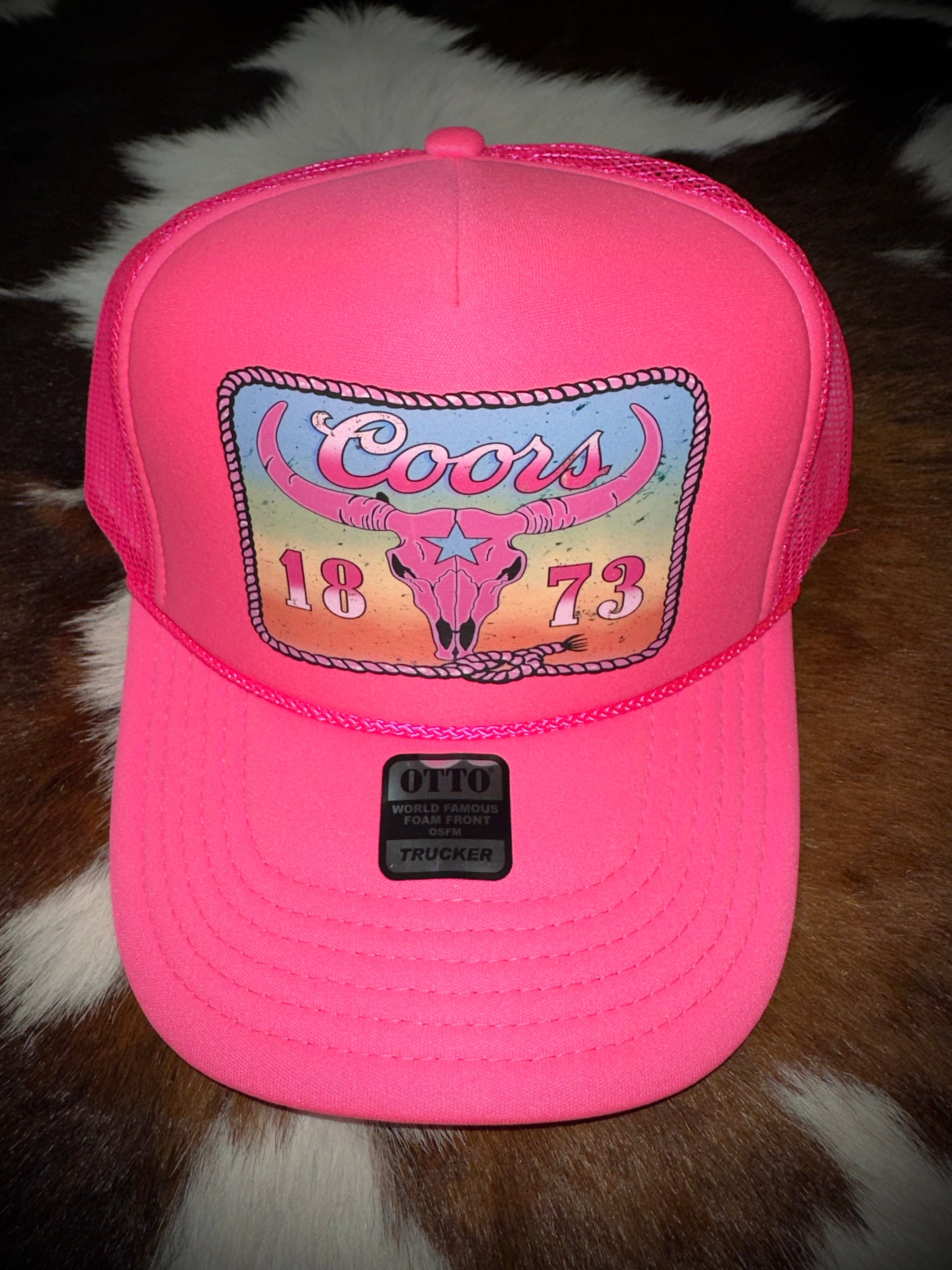 Coors Light Pink Trucker Hat - Adjustable Snapback Cap for Men & Women - Perfect for Outdoor Activities, Concerts, and Casual Wear