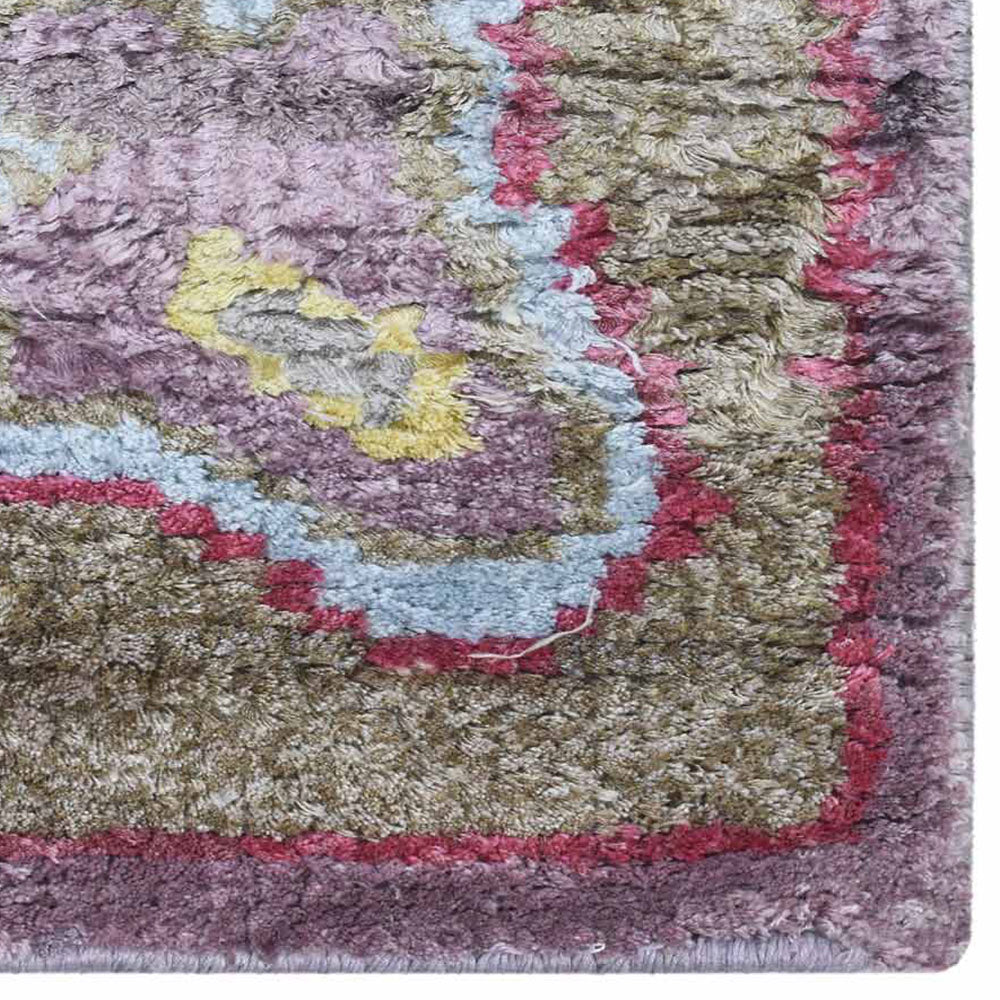 Hand Knotted Hypnotic Rug - Premium Bohemian Style Area Rug for Living Room, Bedroom, or Meditation Space - Soft & Durable Home Decor