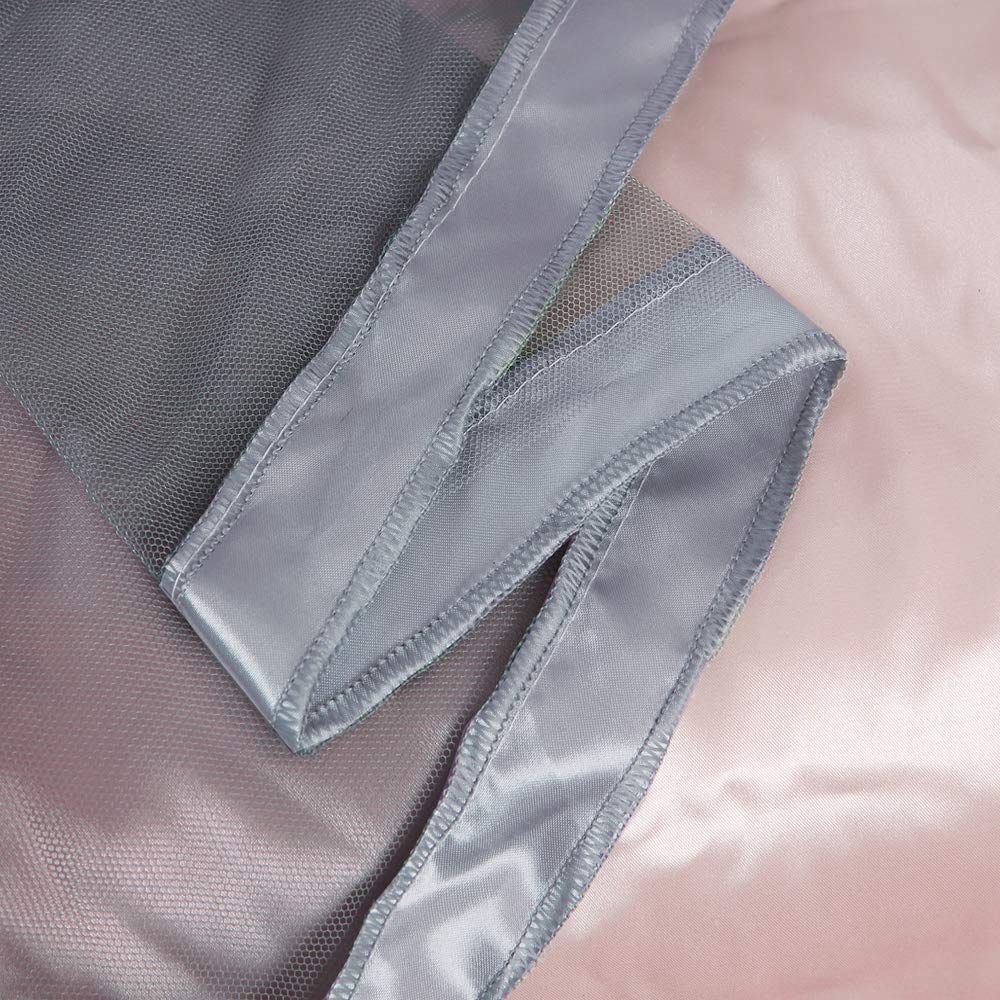 Elegant Gray Canopy Bed Curtains with Mosquito Net for Queen Size Bed - Perfect for Bedroom Decor, Romantic Nights & Outdoor Camping