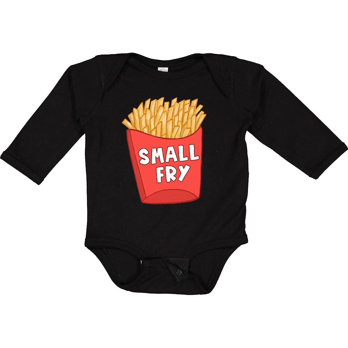 Inktastic Small Fry Long Sleeve Baby Bodysuit - Soft Cotton Infant Romper for Boys & Girls - Perfect for Playdates, Family Photos & Everyday Comfort