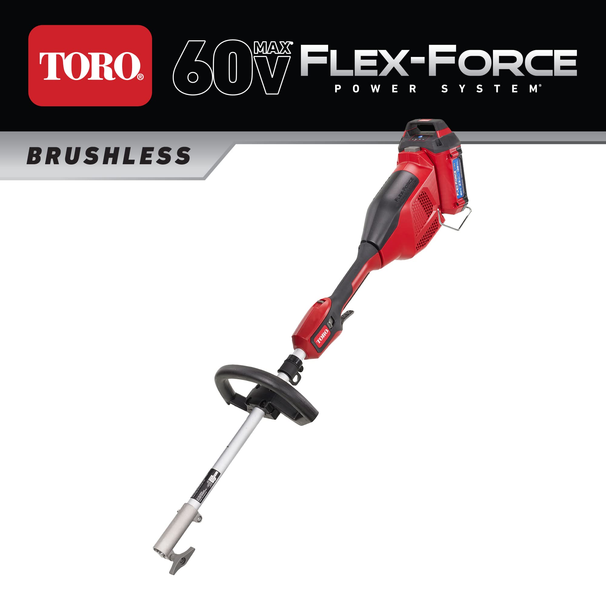 60V Max Toro Flex-Force Power System Brushless Motor Attachment Capable Power Head Tool with Dual Speed Switch (Tool Only) - Perfect for Landscaping, Yard Work, and Professional Gardening Tasks