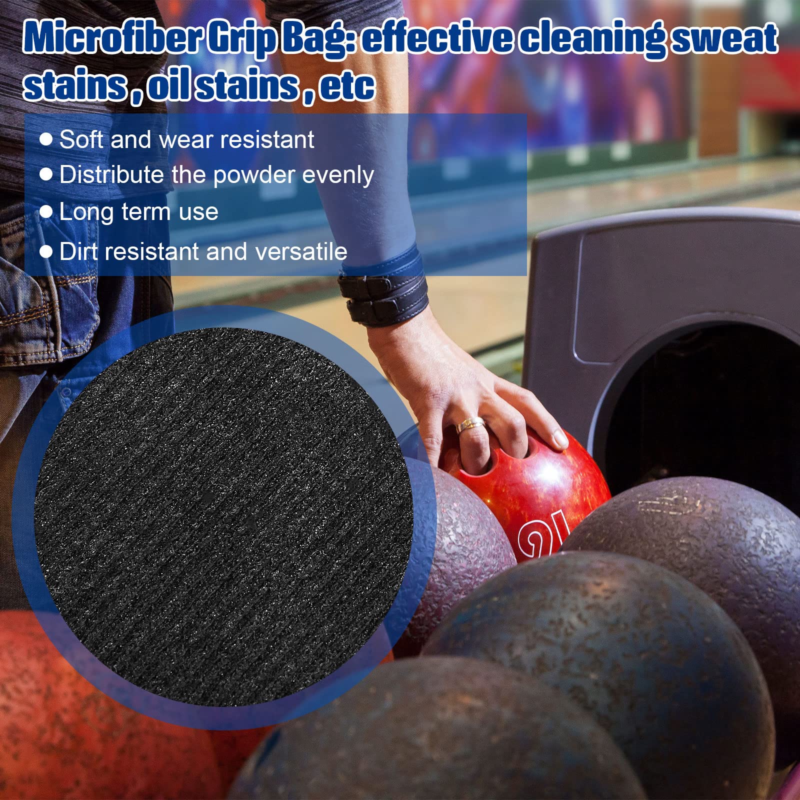 Lewtemi 2-Pack Bowling Rosin Grip Bags | Non-Slip Hand Powder for Bowling & Golf | Perfect for Drying Hands in Sports & Outdoor Activities