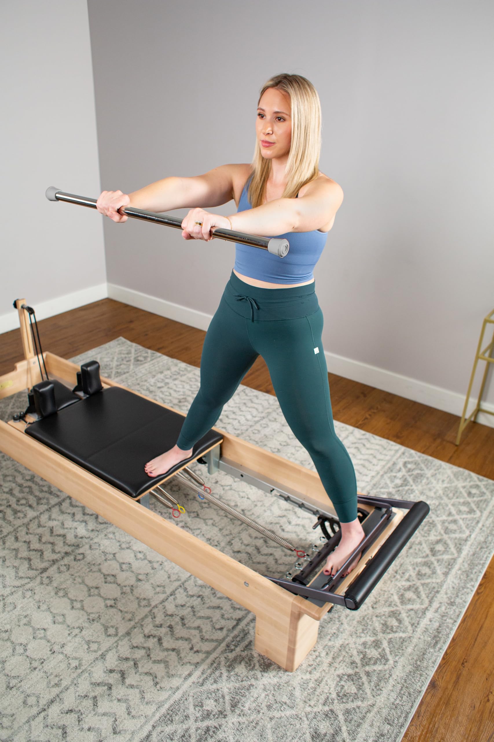 Balanced Body Weighted Metal Pole - Heavy Duty Exercise Bar for Home, Studio & Gym Workouts | Strength Training Equipment for Fitness, Yoga & Pilates | Perfect for Toning, Stretching & Core Workouts