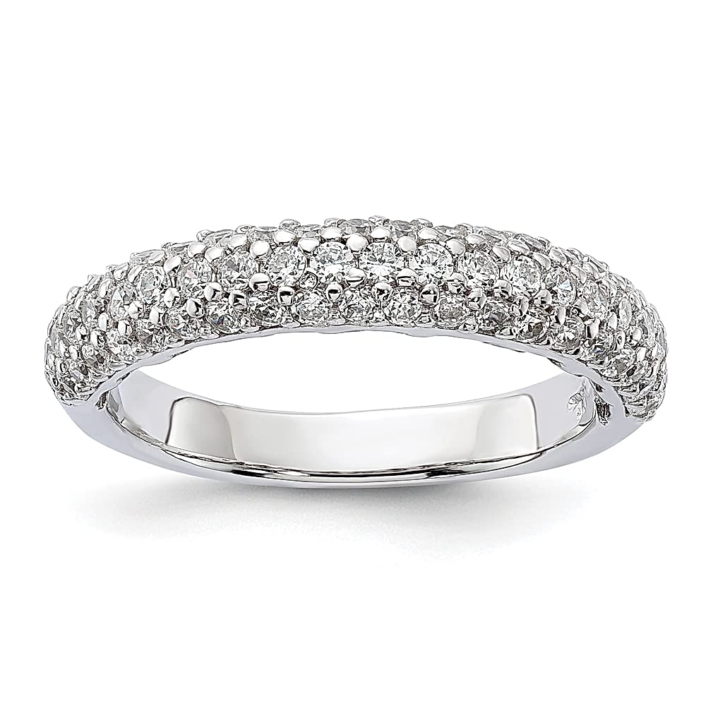 925 Sterling Silver 61 Stone Cubic Zirconia CZ Ring for Women - Elegant Fine Jewelry Gift for Her - Perfect for Anniversaries, Birthdays & Special Occasions