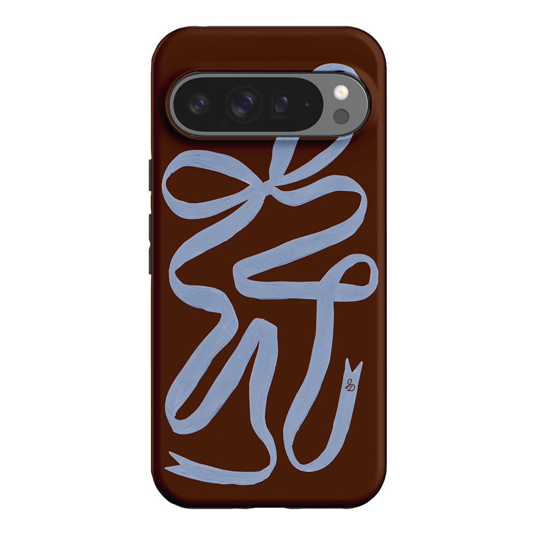 Elegant Mocha Ribbon Phone Case - Slim Protective Cover for iPhone & Samsung - Perfect for Everyday Use, Gifts & Special Occasions