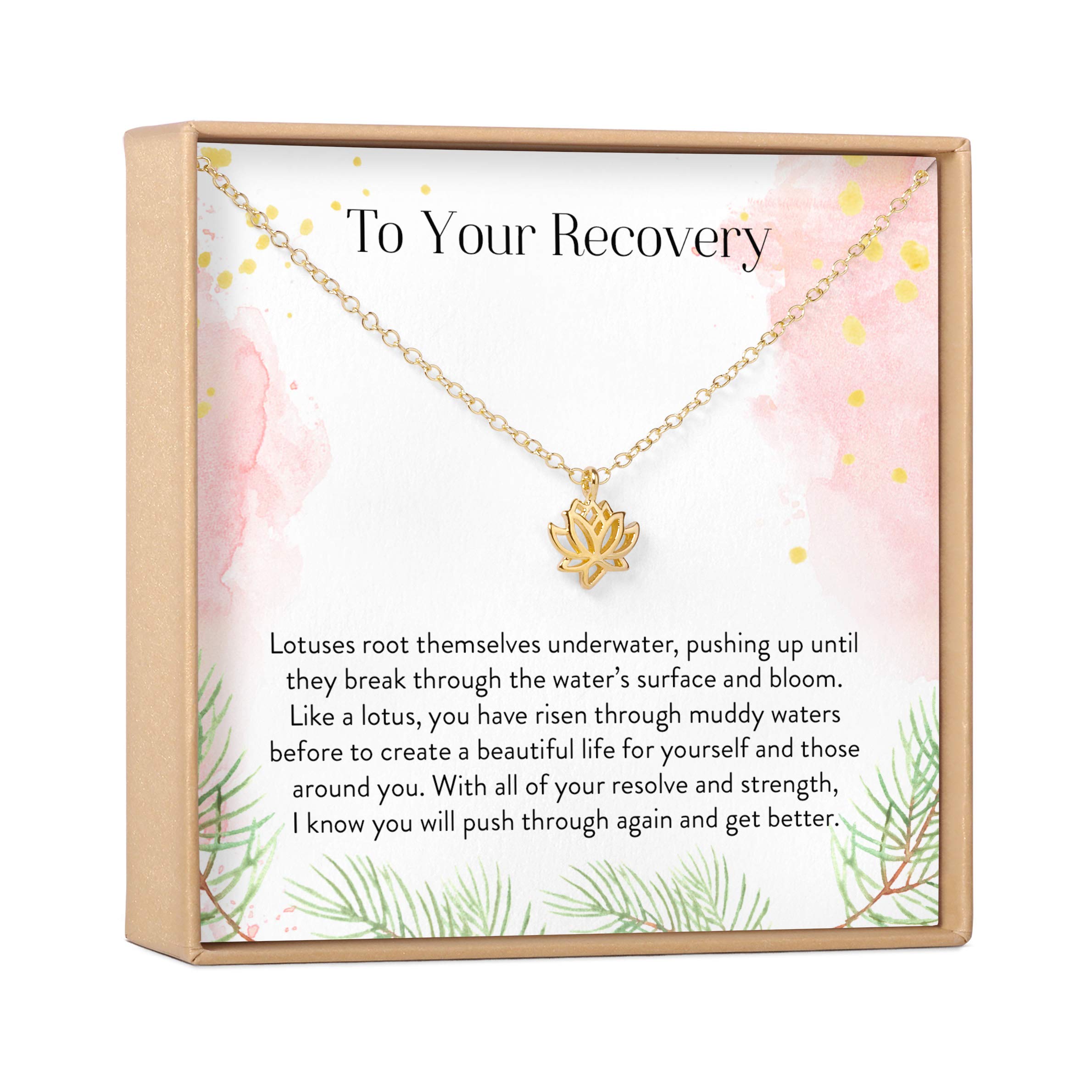 Recovery Necklace for Post Surgery & Sobriety - Thoughtful Sympathy Jewelry Gift for Addiction, Miscarriage & Illness Survivors - Heartfelt Card Included - Perfect Gift for Healing Loved Ones (Home, Hospital & Support Group Use)