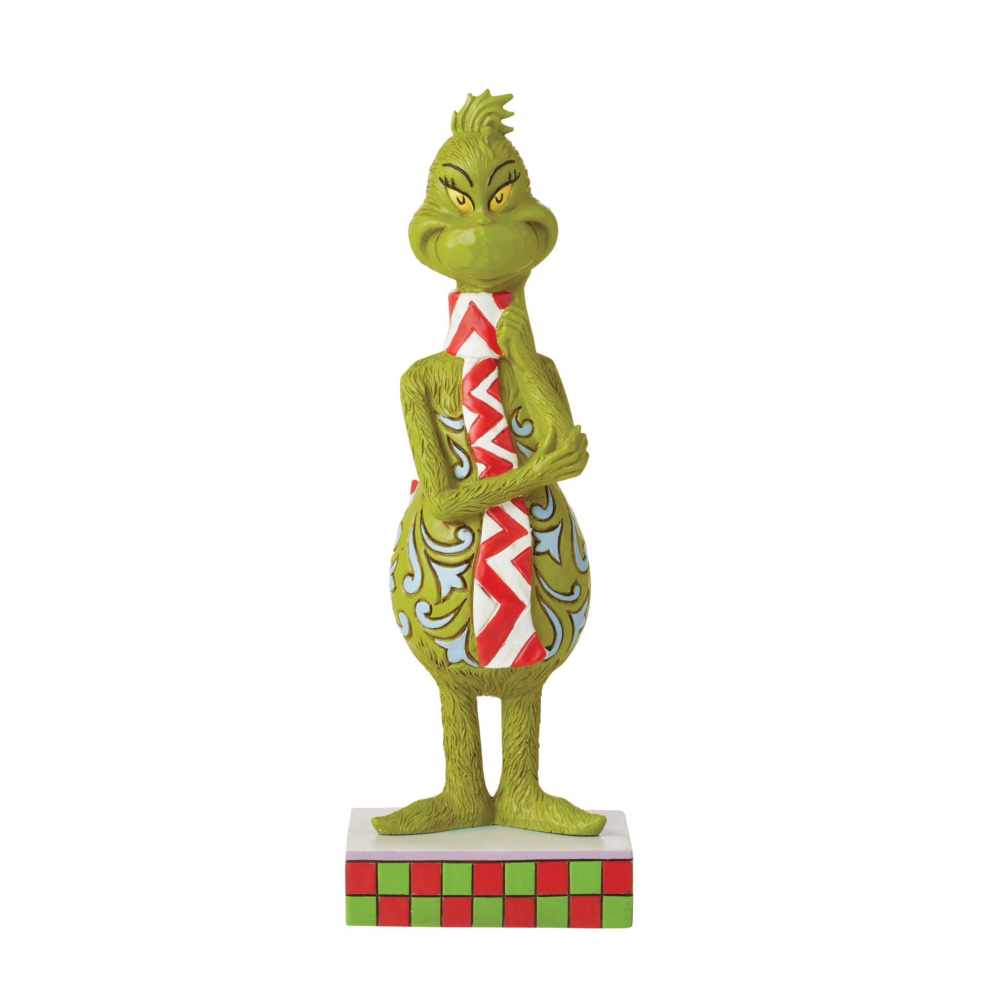 Grinch Plush Stuffed Animal with Long Scarf - Cute Christmas Decor & Holiday Gift for Kids, Adults, and Themed Parties